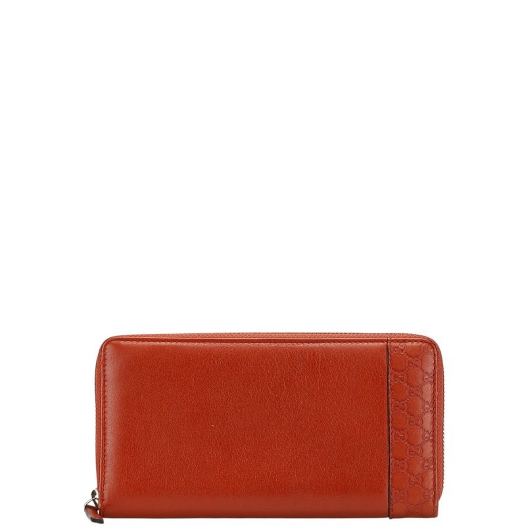 Gucci Shima Mistral Long Wallet with Round Zipper, Red Leather