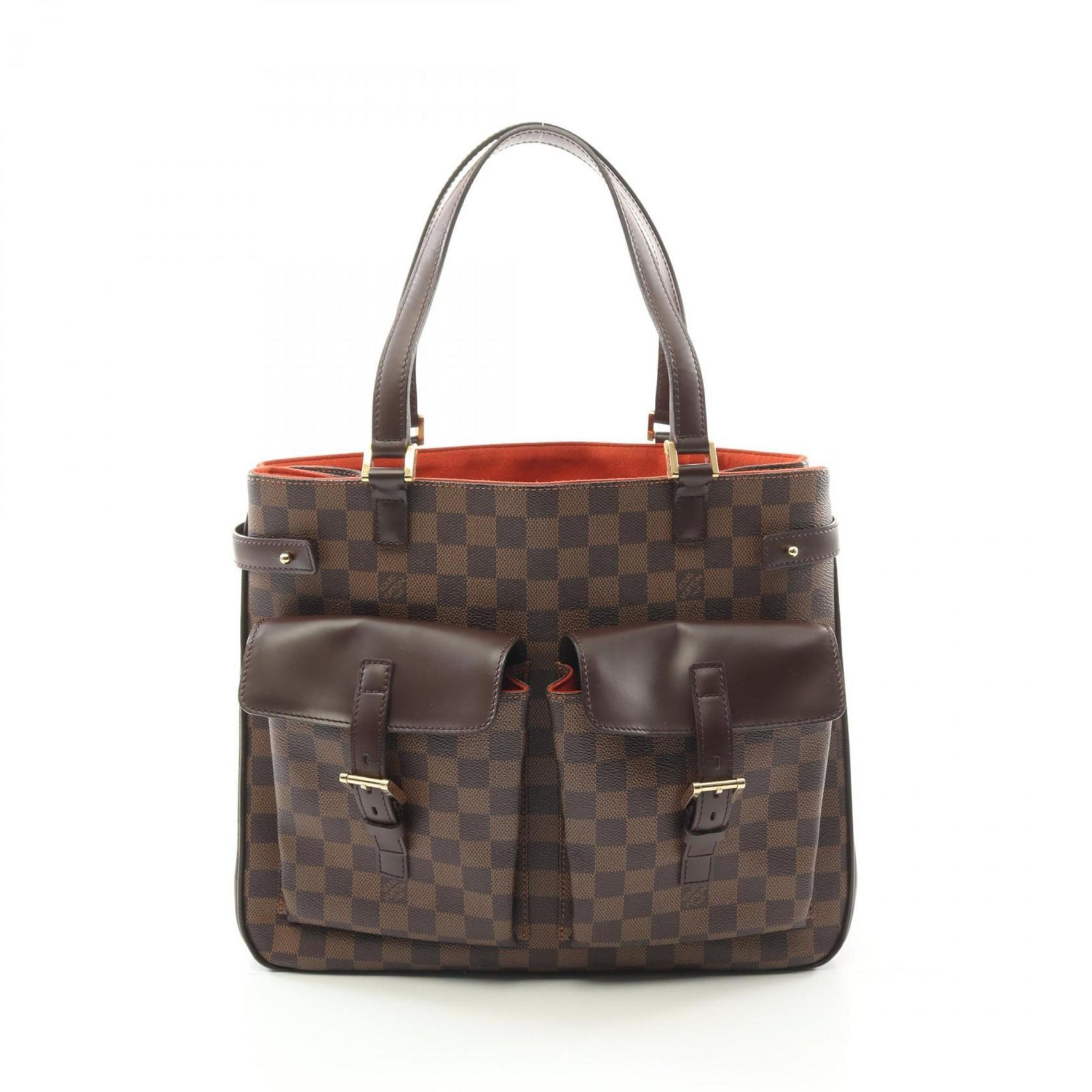 Louis Vuitton Uzes Damier Ebene Tote Bag Coated Canvas Leather