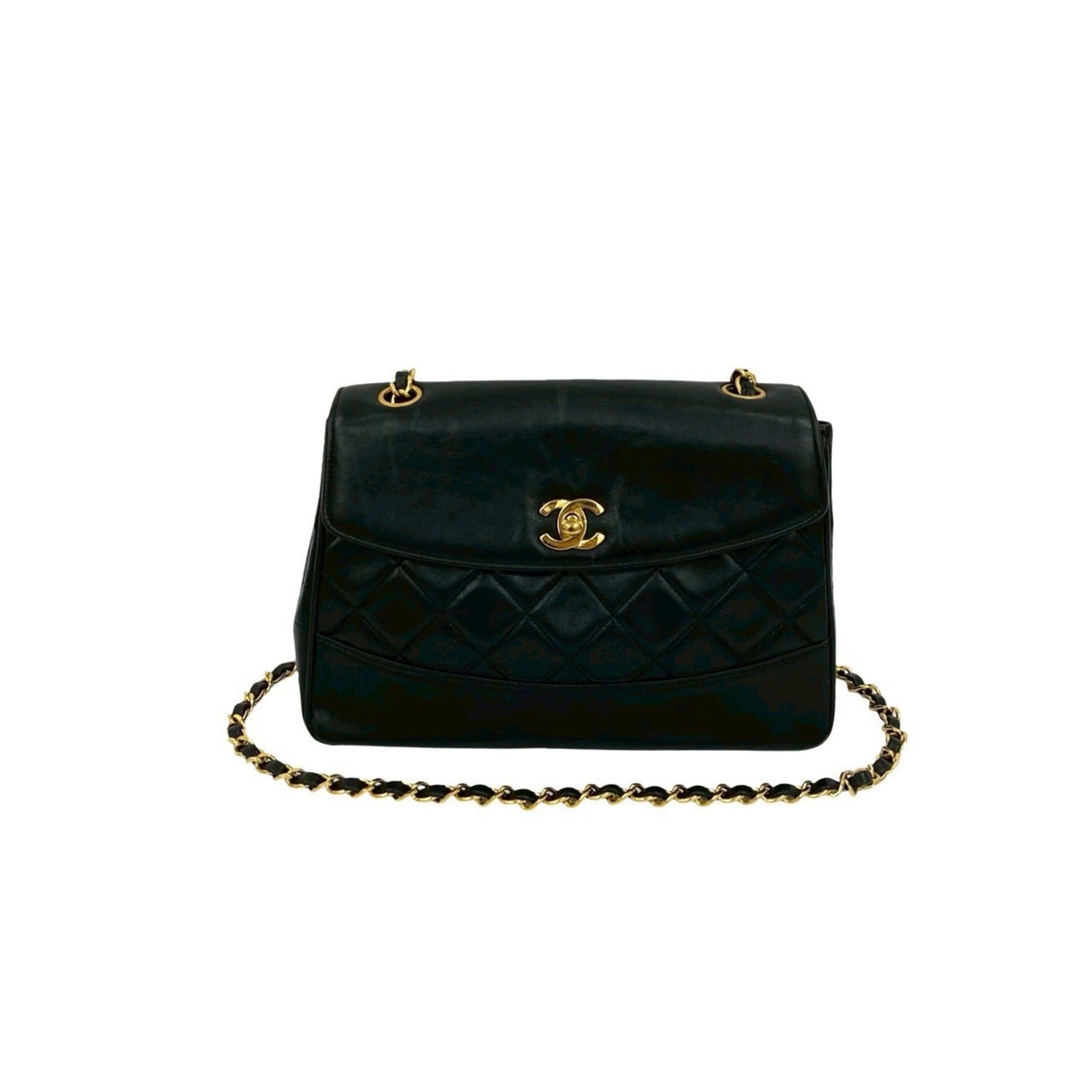 CHANEL Matelasse Coco Lambskin Chain Shoulder Bag Pochette