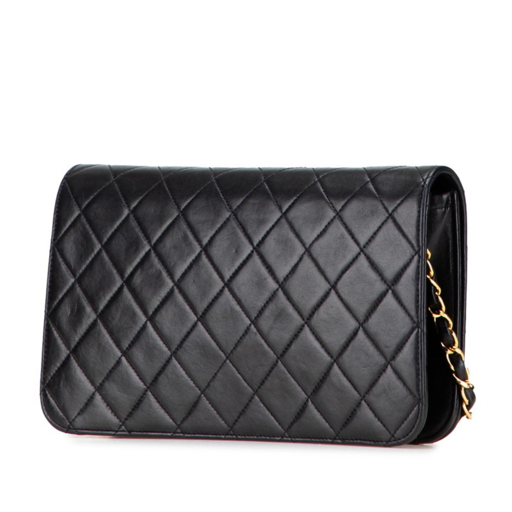 CHANEL Matelasse Coco Mark Full Flap Push Lock Chain Shoulder Bag in Lambskin
