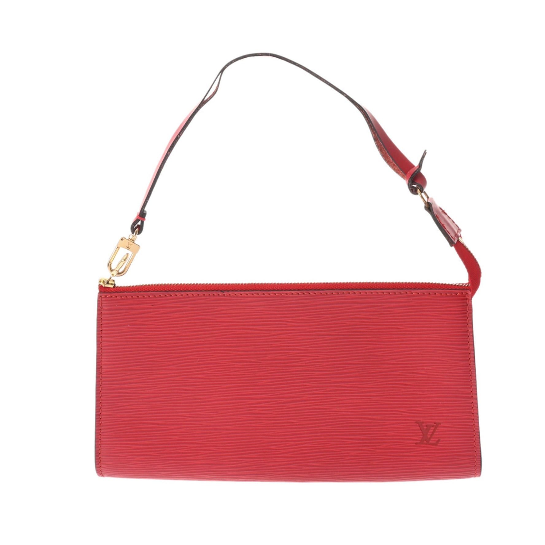 LOUIS VUITTON Epi Leather Pochette Accessoires in Castilian Red Accessory Pouch, Condition: B, Pre-owned, Ginzo