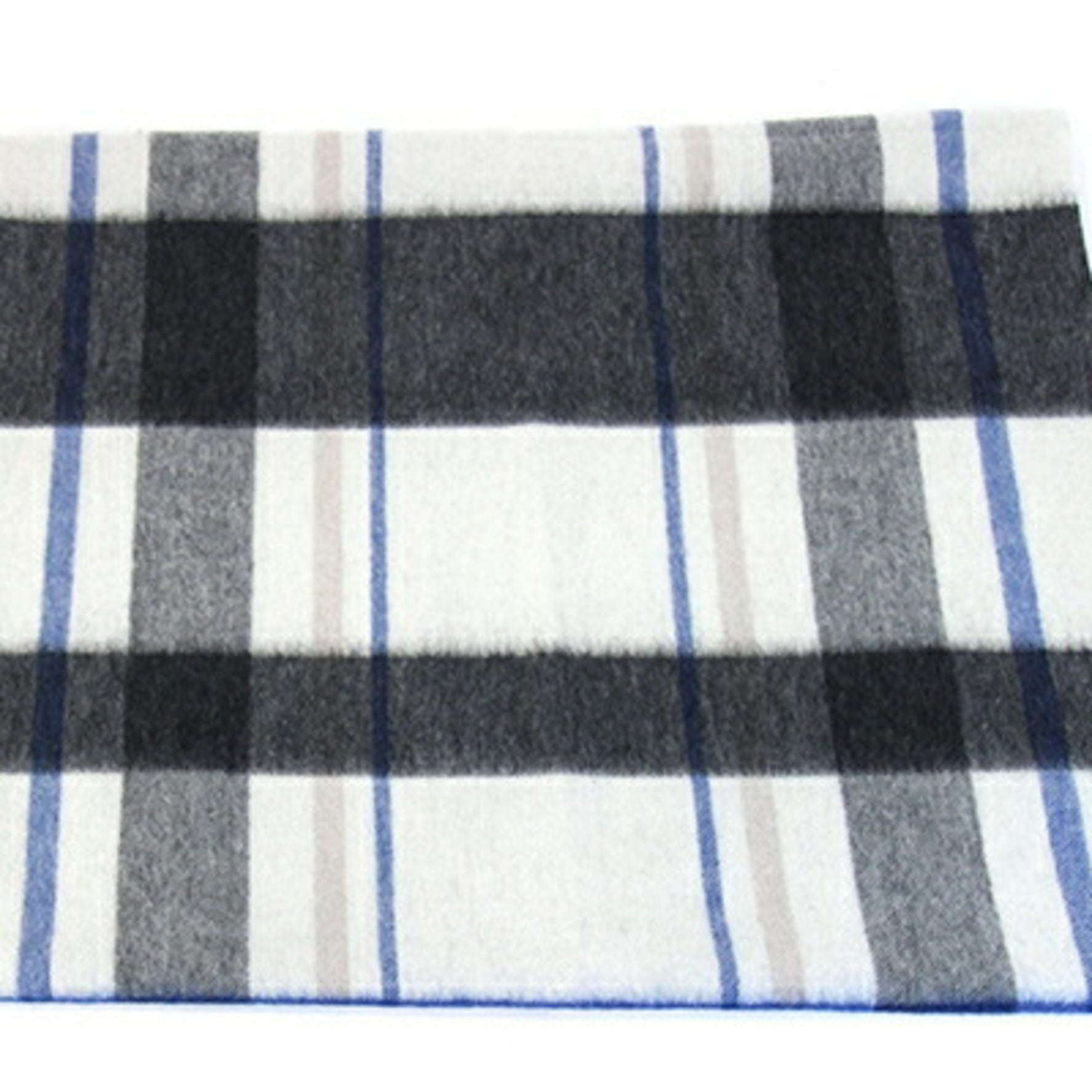 Burberry Shawl Ivory Gray 100% Cashmere Scarf Stole Check Large Size Women's BURBERRY