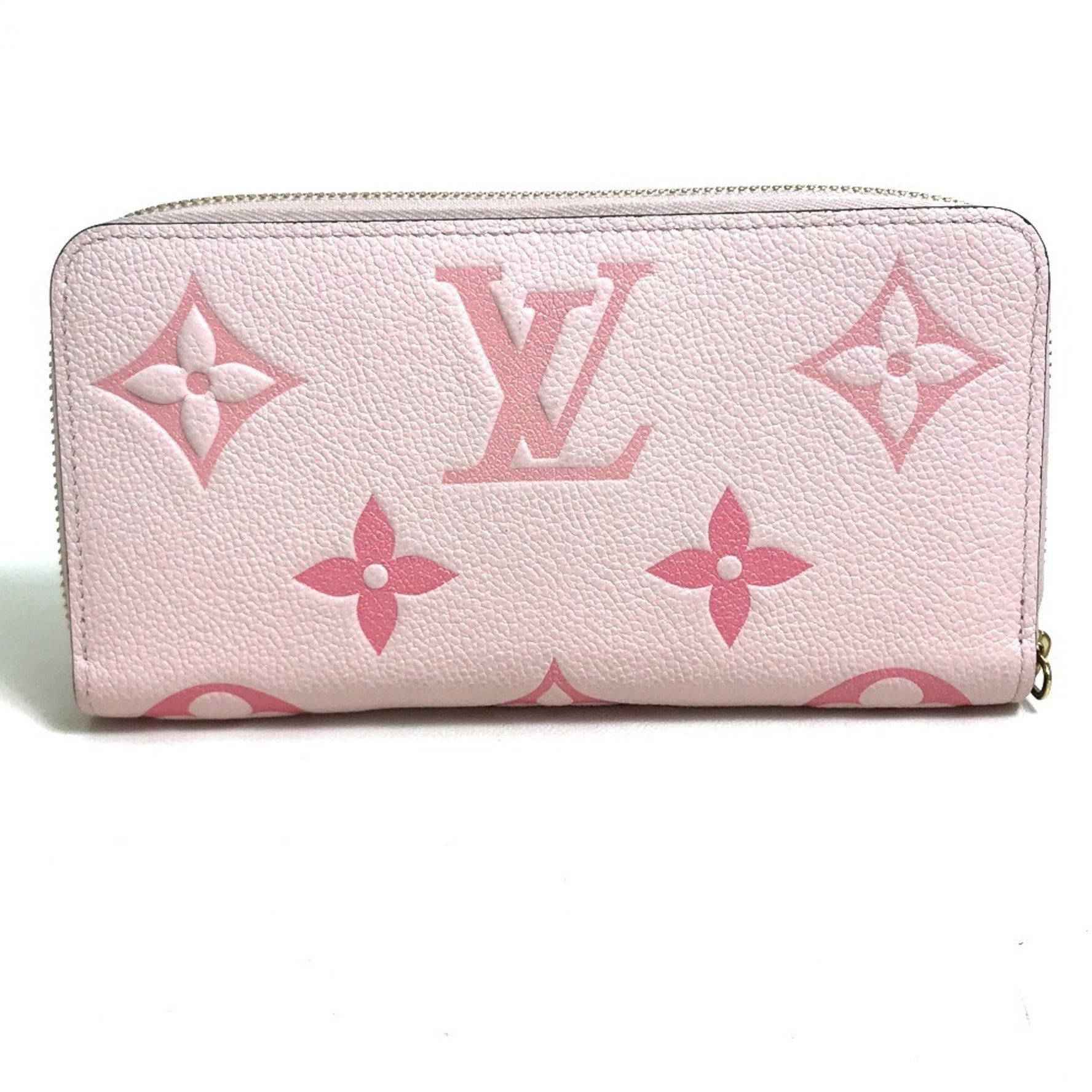 LOUIS VUITTON M80403 Monogram Empreinte by the Pool Zippy Wallet, Leather, Women's, Bouton de Rose, Pink