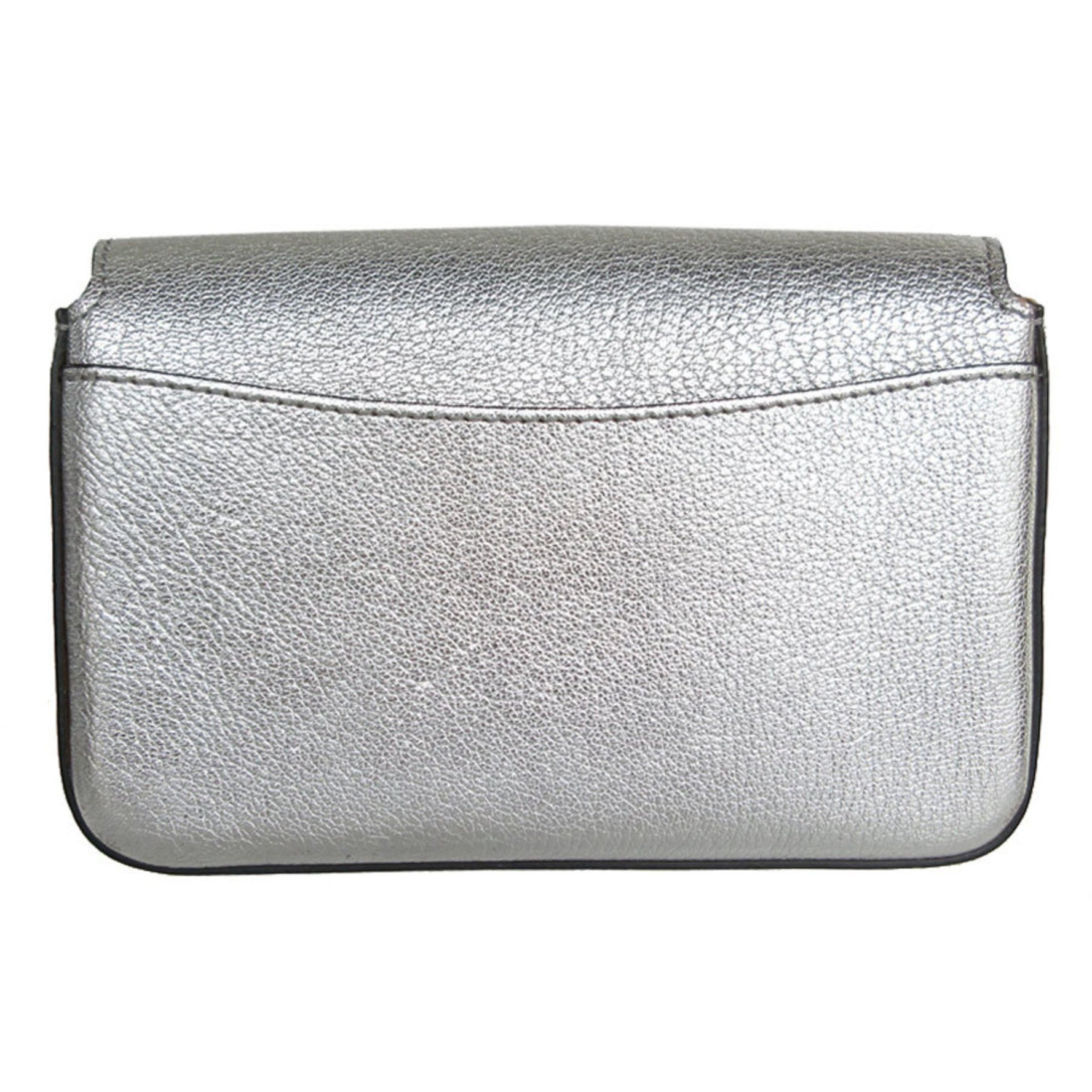 Burberry shoulder bag leather metal silver gold ladies s0611a
