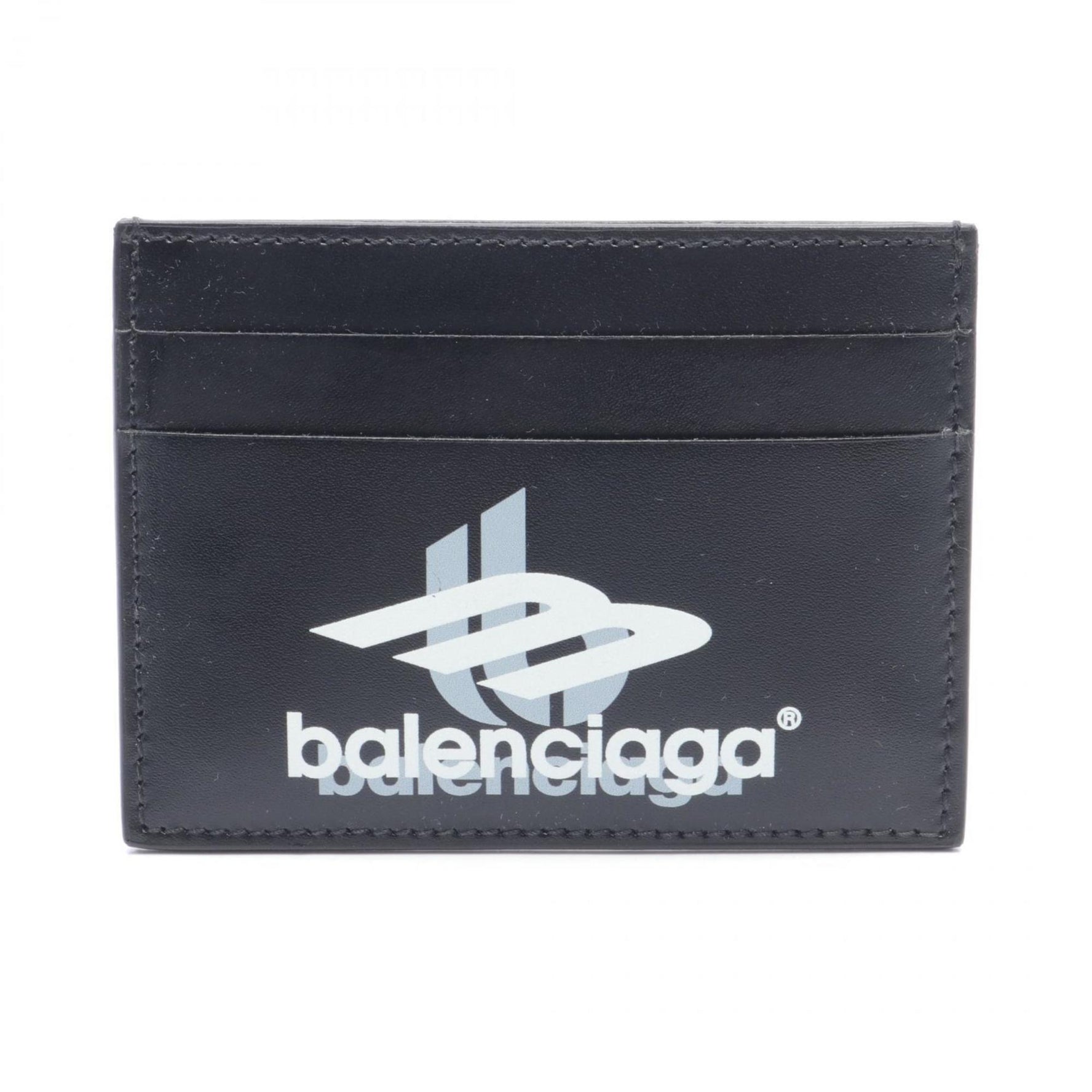 Balenciaga BALENCIAGA CASH Business Card Holder/Card Case Leather Men's Women's Black 5943092AAPK1090