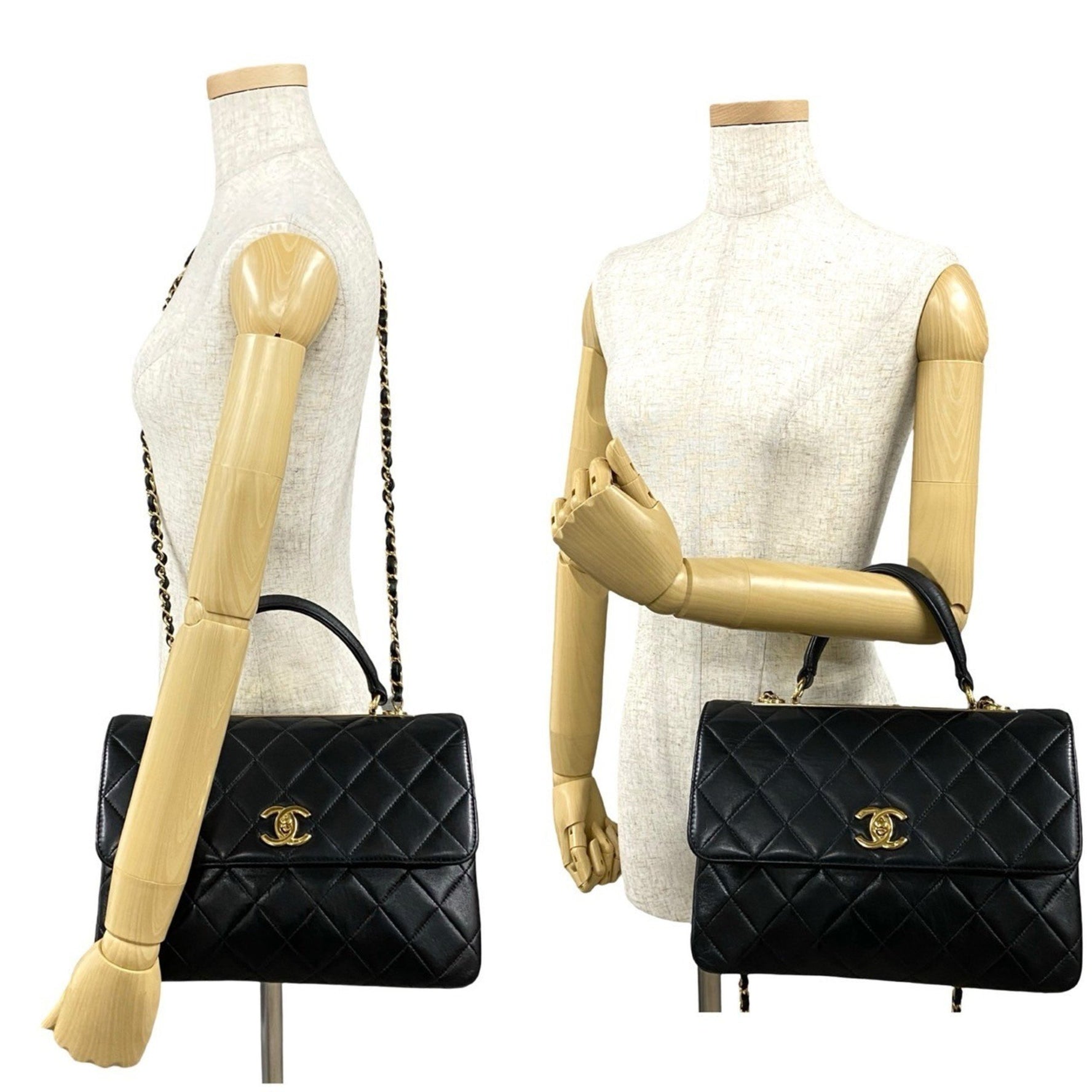 CHANEL Matelasse Coco Mark Lambskin Shoulder Bag/Handbag