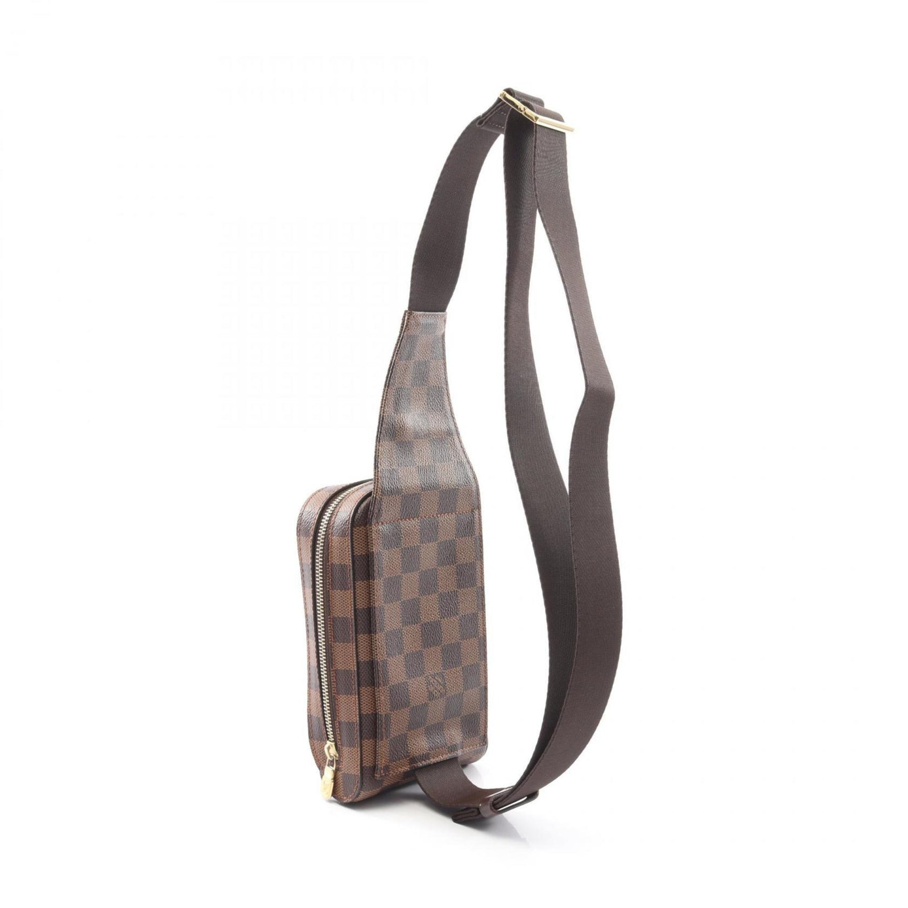 Louis Vuitton Geronimos Waist Bag/Body Bag, Coated Canvas with Damier Leather, Brown