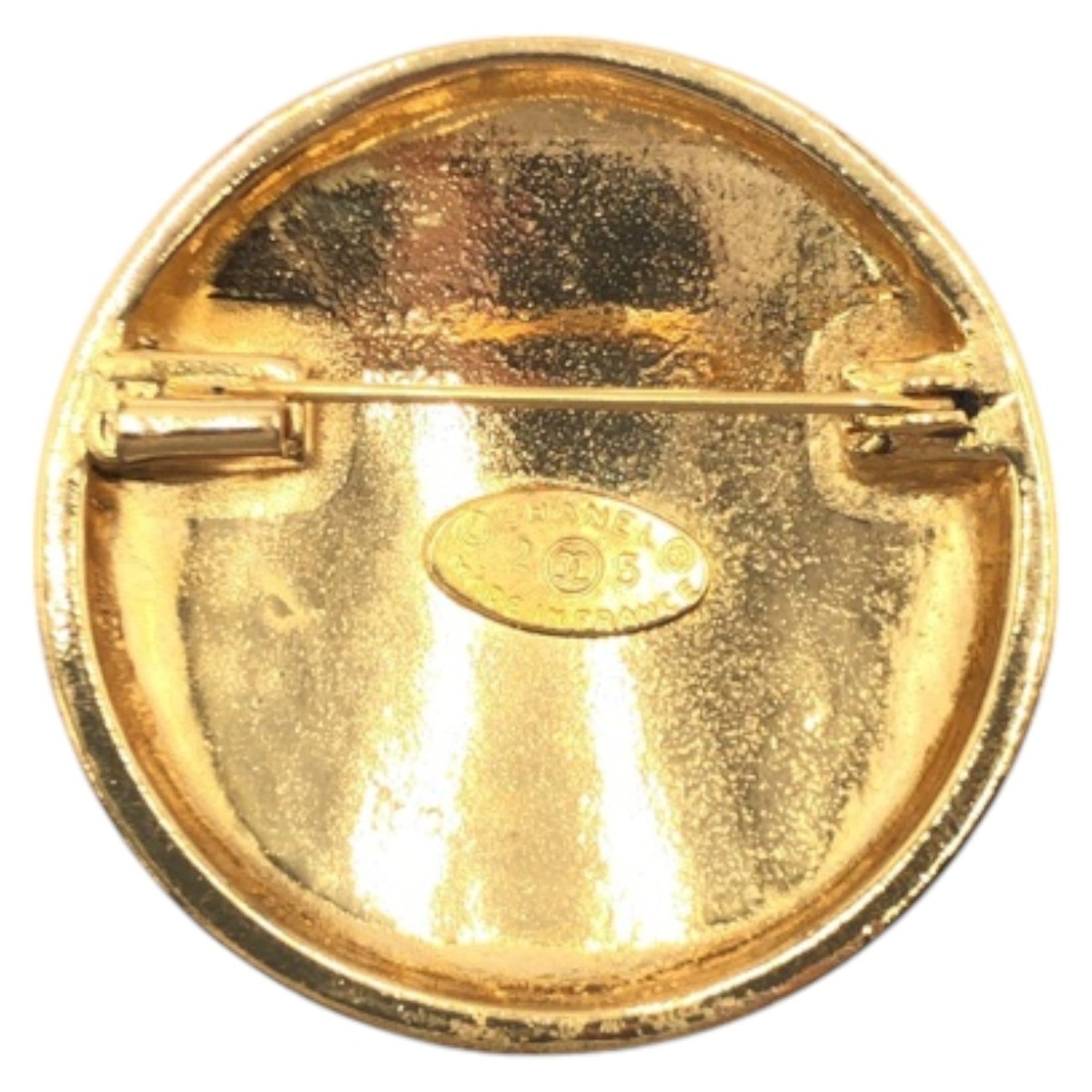 CHANEL Matelasse Coco Mark Metal Brooch