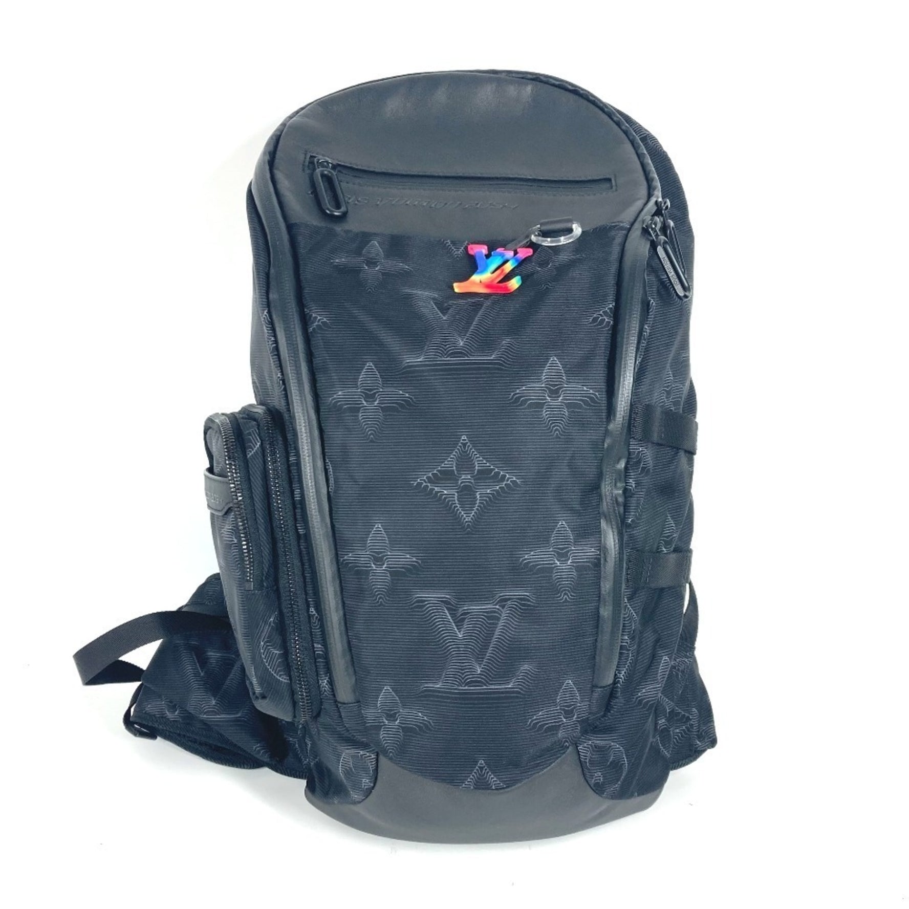 LOUIS VUITTON Louis Vuitton 2054 Monogram Mountain Backpack Bag Rucksack Leather Nylon Men's