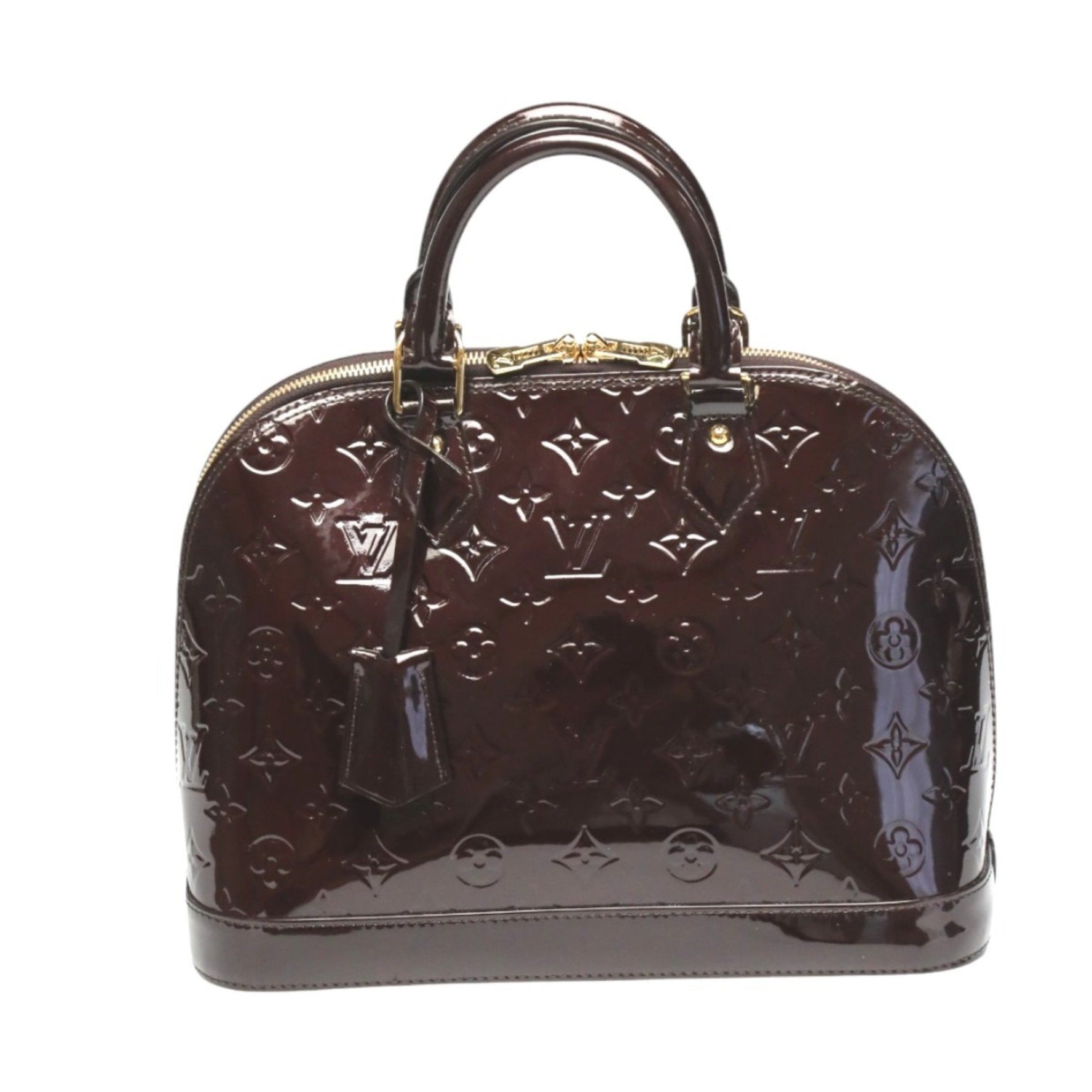 Louis Vuitton Handbag Vernis Alma PM Monogram Wine Red LV