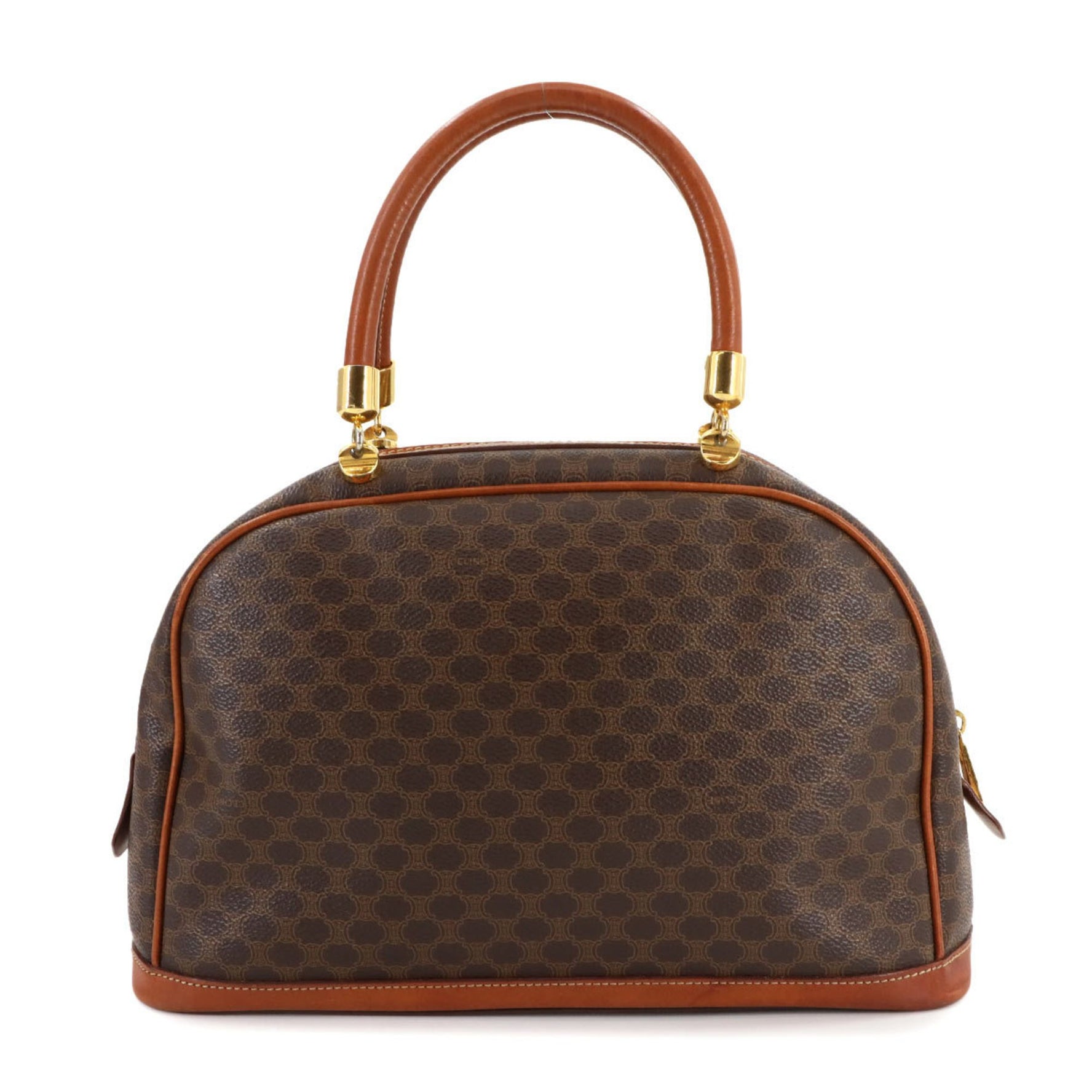 Celine Macadam Handbag in Leather with Gold Hardware