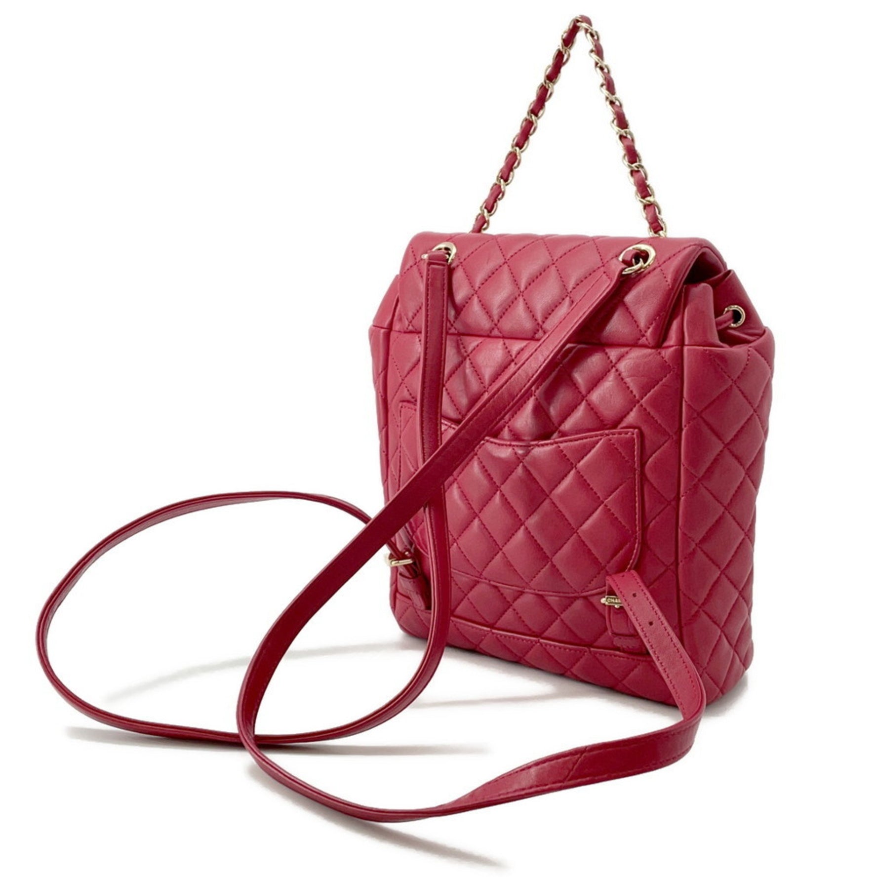 CHANEL Backpack Matelasse Coco Mark Chain Lambskin