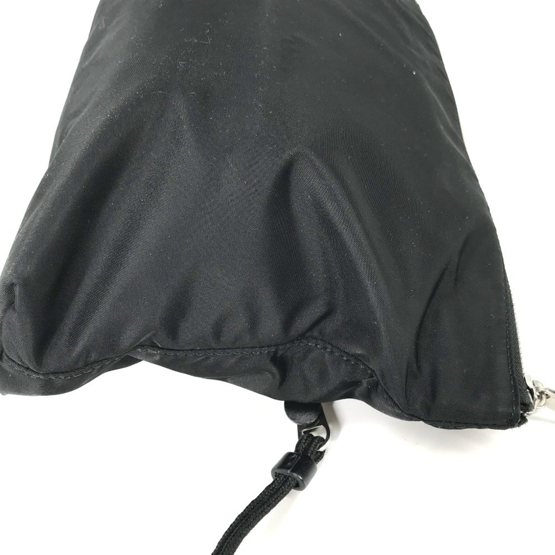 BURBERRY Horseferry Pouch Clutch Bag in Black Nylon
