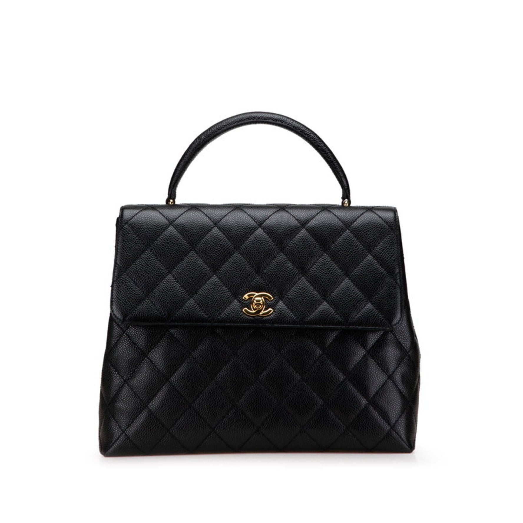 CHANEL Matelasse Coco Mark Handbag in Caviar Skin