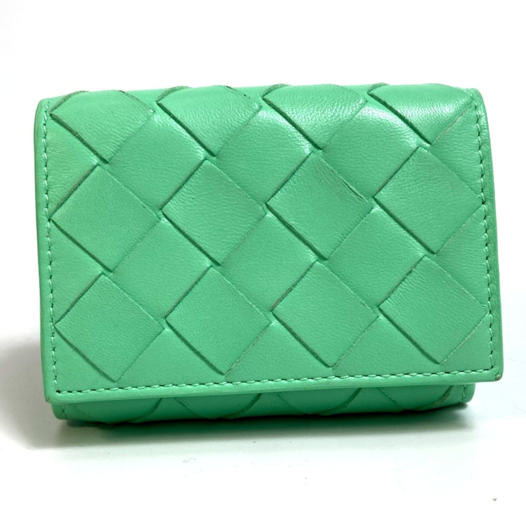 BOTTEGA VENETA Intrecciato Tri-fold wallet Trifold wallet GreenBased
