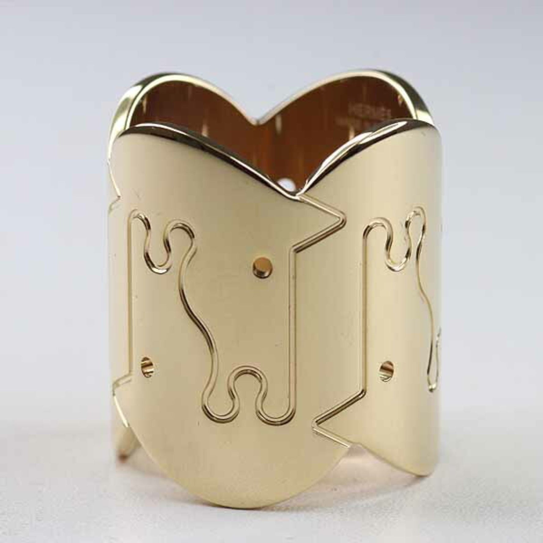 Hermes Hermès Parthenon scarf ring for carré, brass, 00, permanent unused