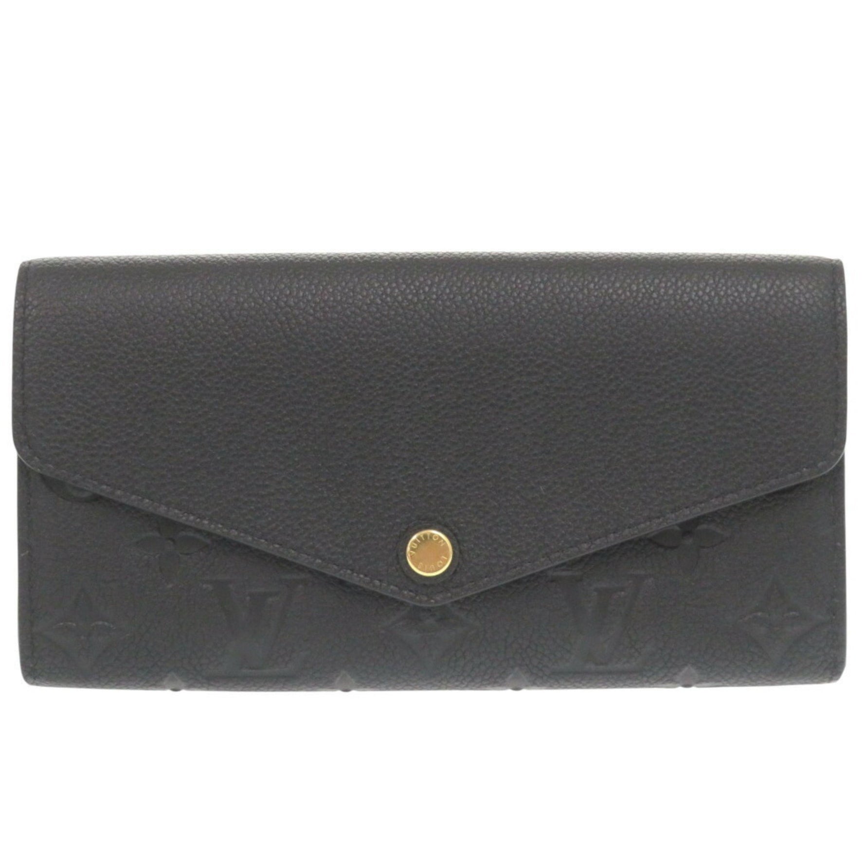 Louis Vuitton Portefeuille Sarah Monogram Empreinte Black M61182 IC chip long wallet LV 1742LOUIS VUITTON