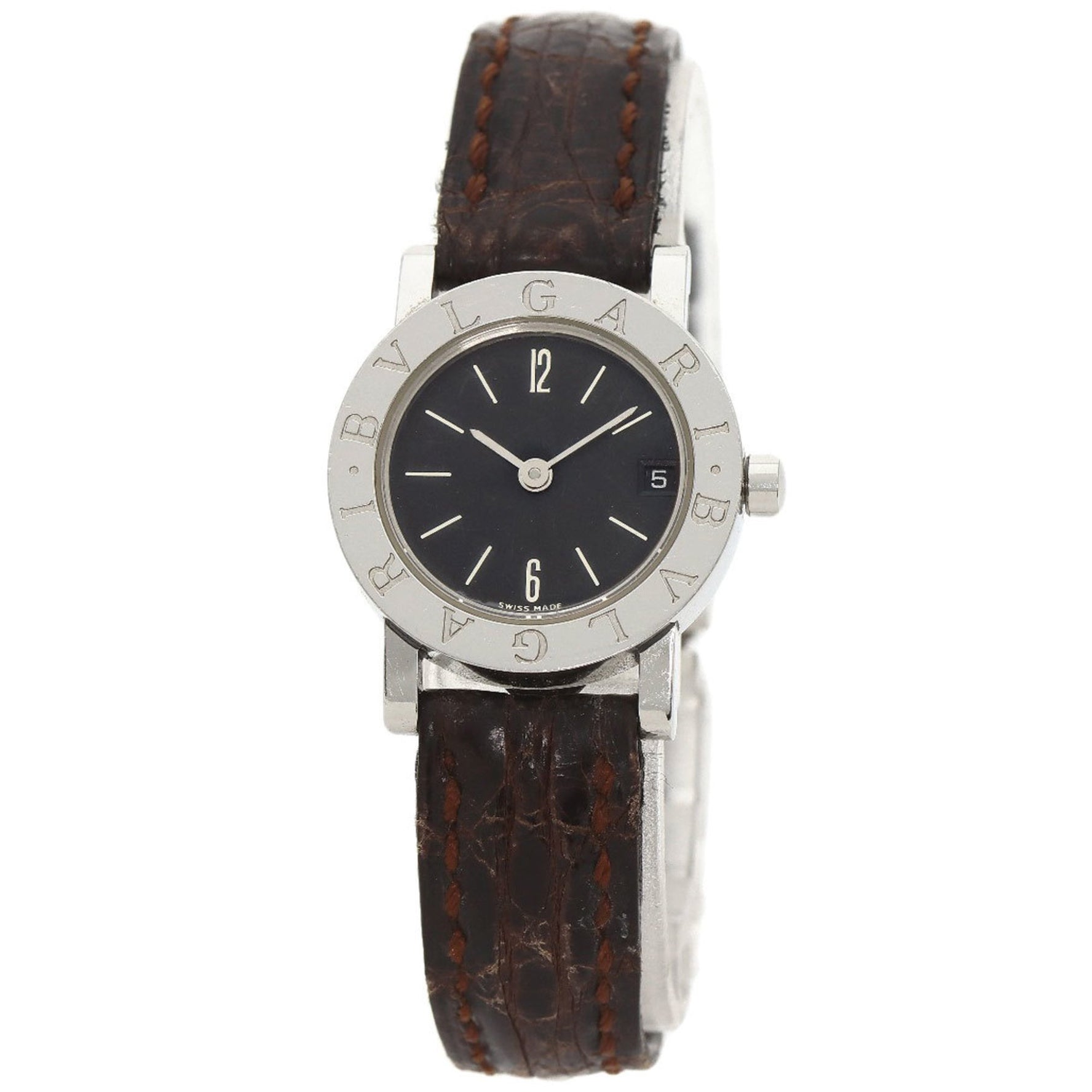 BVLGARI BB23SLD Wristwatch Stainless Steel Leather Women's