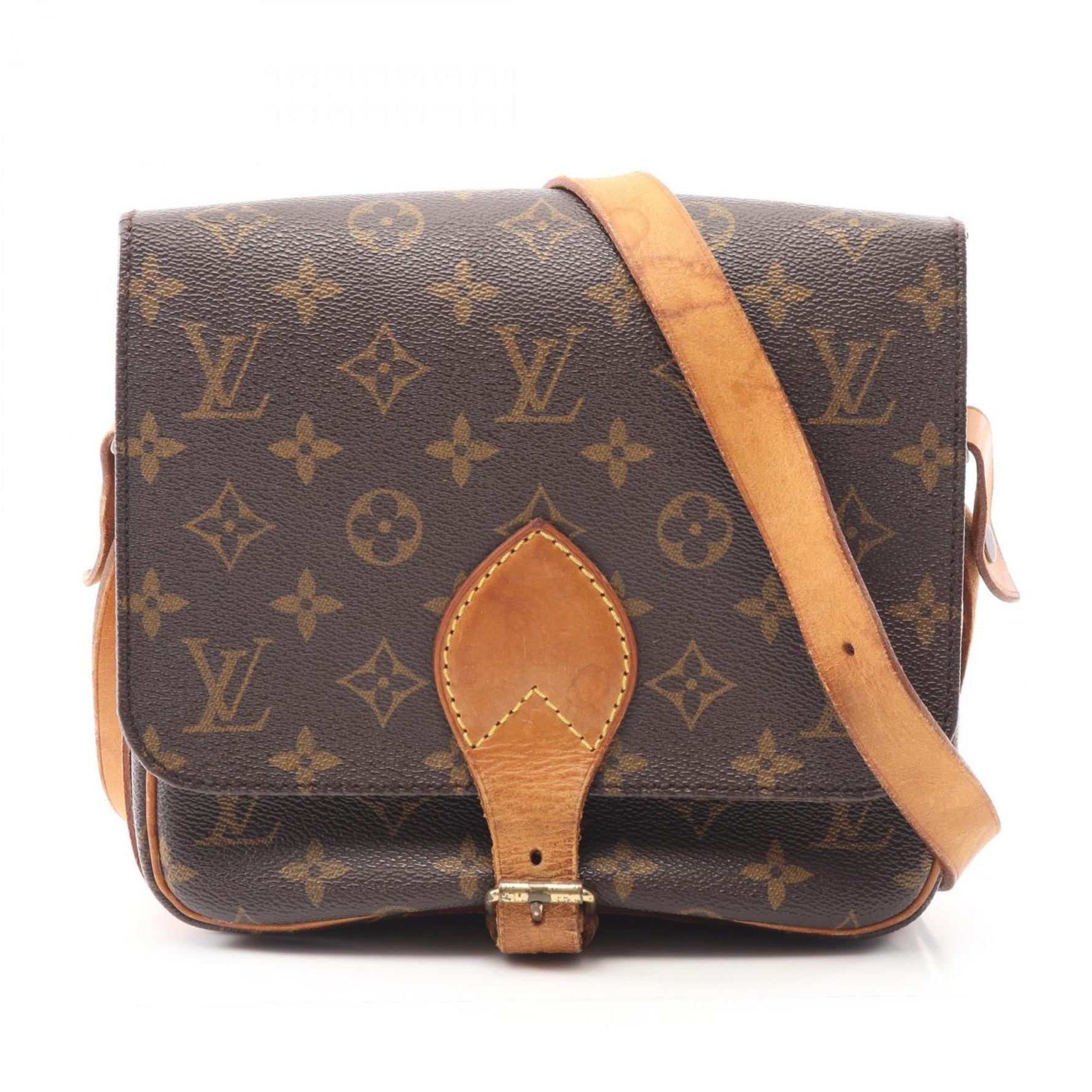 Louis Vuitton Cartesiere MM Shoulder Bag in Coated Canvas and Leather with Monogram Design