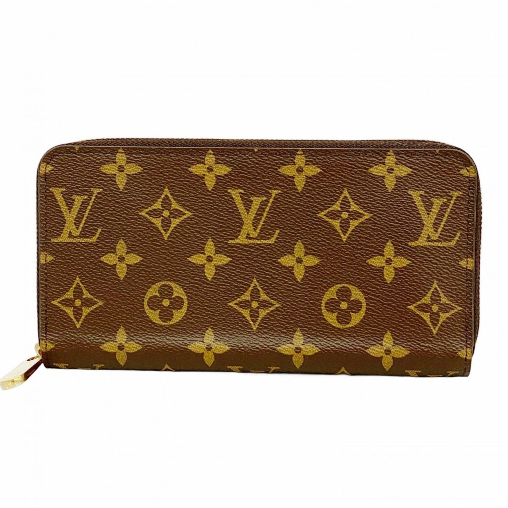 Louis Vuitton Monogram Zippy Wallet M41896 Brown Coquelicot Women's