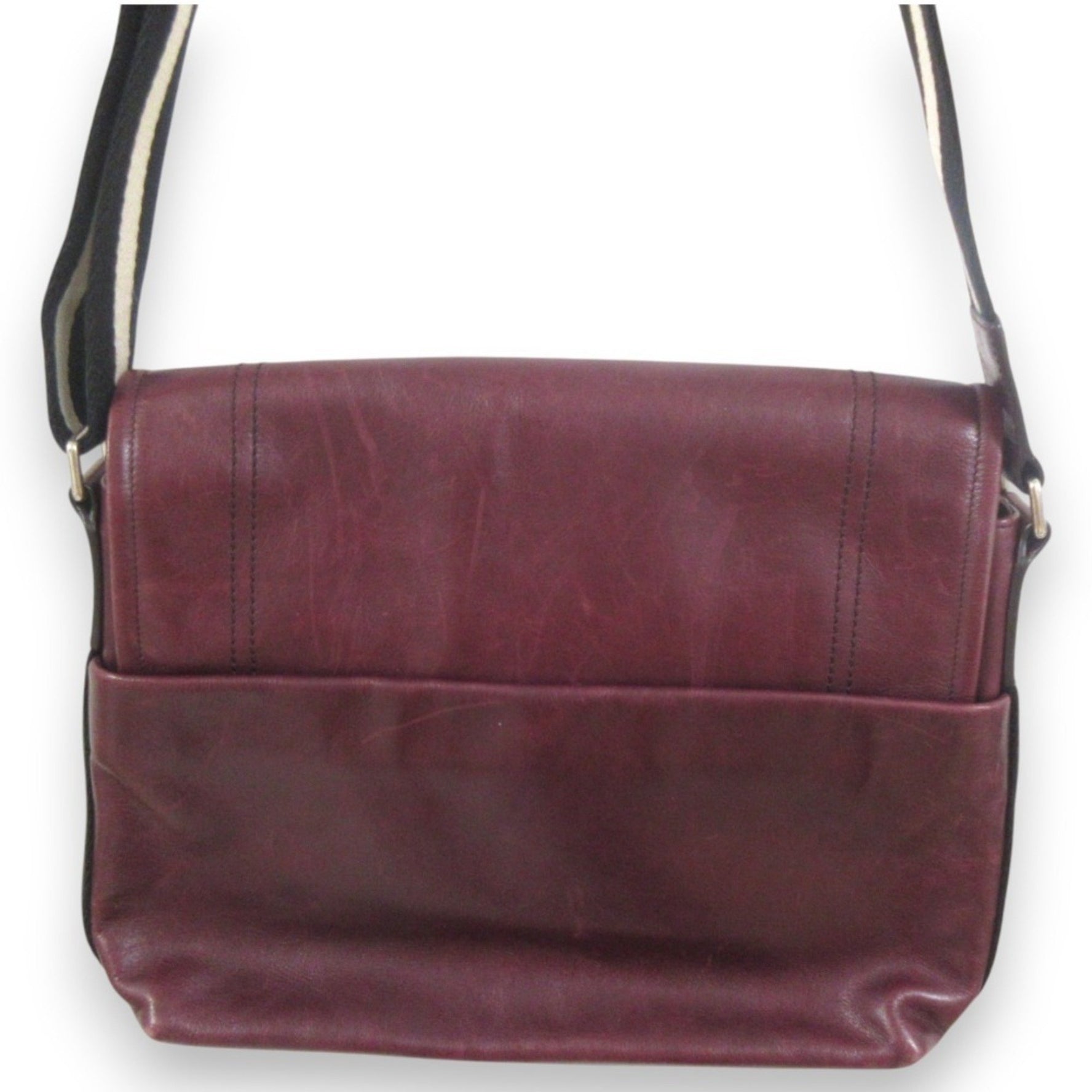 BALLY TEPOLT Leather Flap Messenger Shoulder Bag Burgundy Red Men's Women's