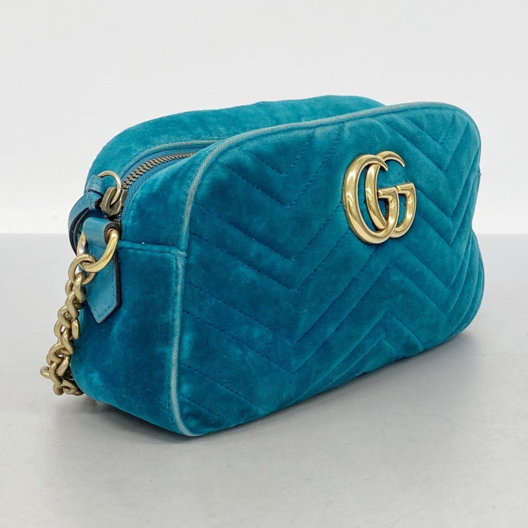 Gucci GG Marmont Shoulder Bag Velvet Blue