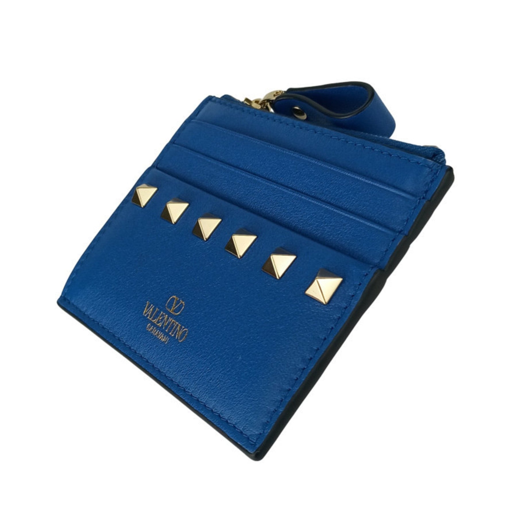 Valentino Garavani Rockstud Card Holder Leather Fragment Case