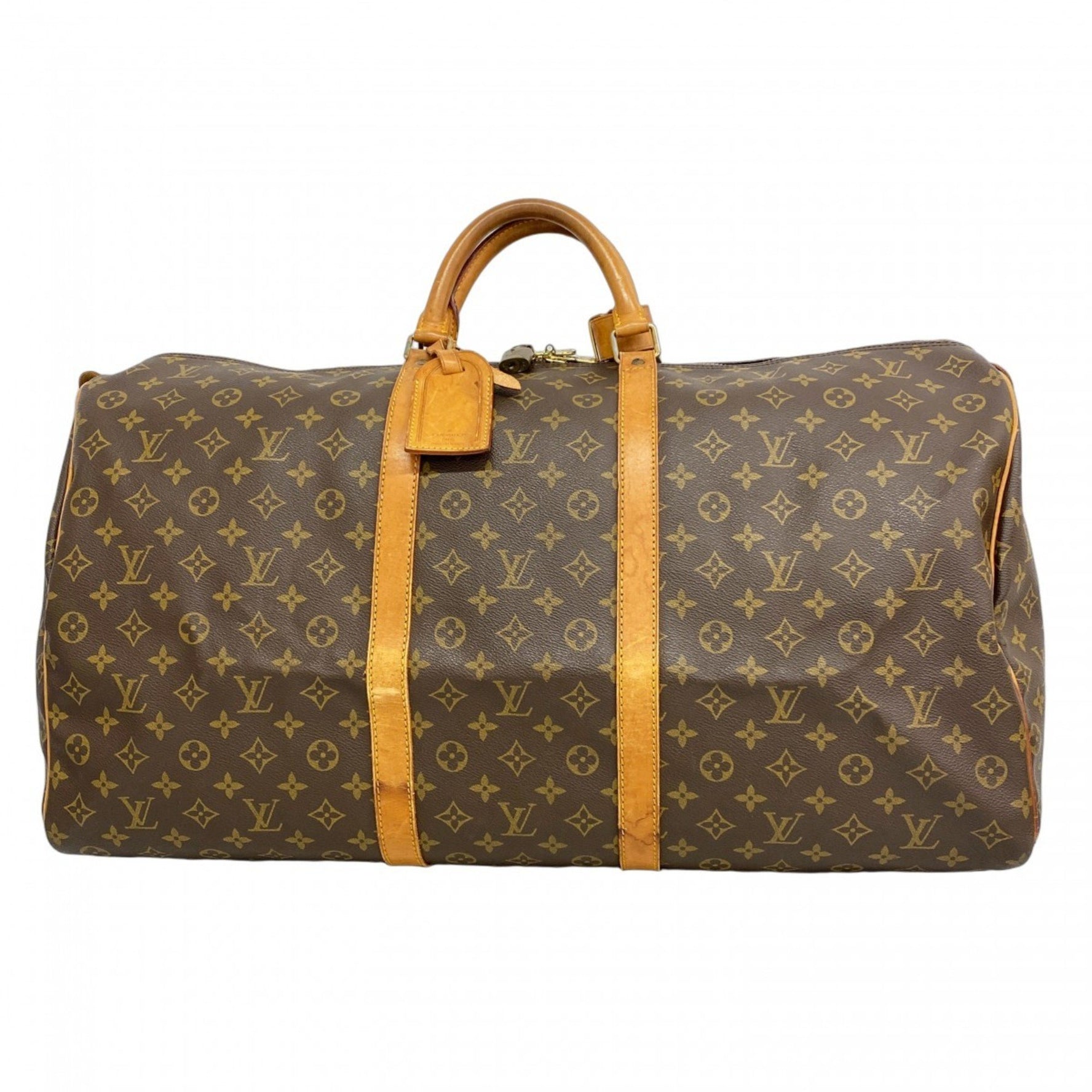 Louis Vuitton Monogram Keepall 60 Boston Bag Brown Men's and Women's