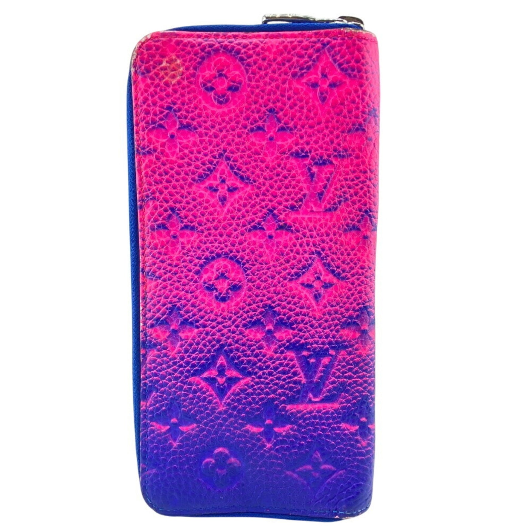 Louis Vuitton Wallet Vertical Zippy Monogram Illusion Coin Purse Pink Unisex