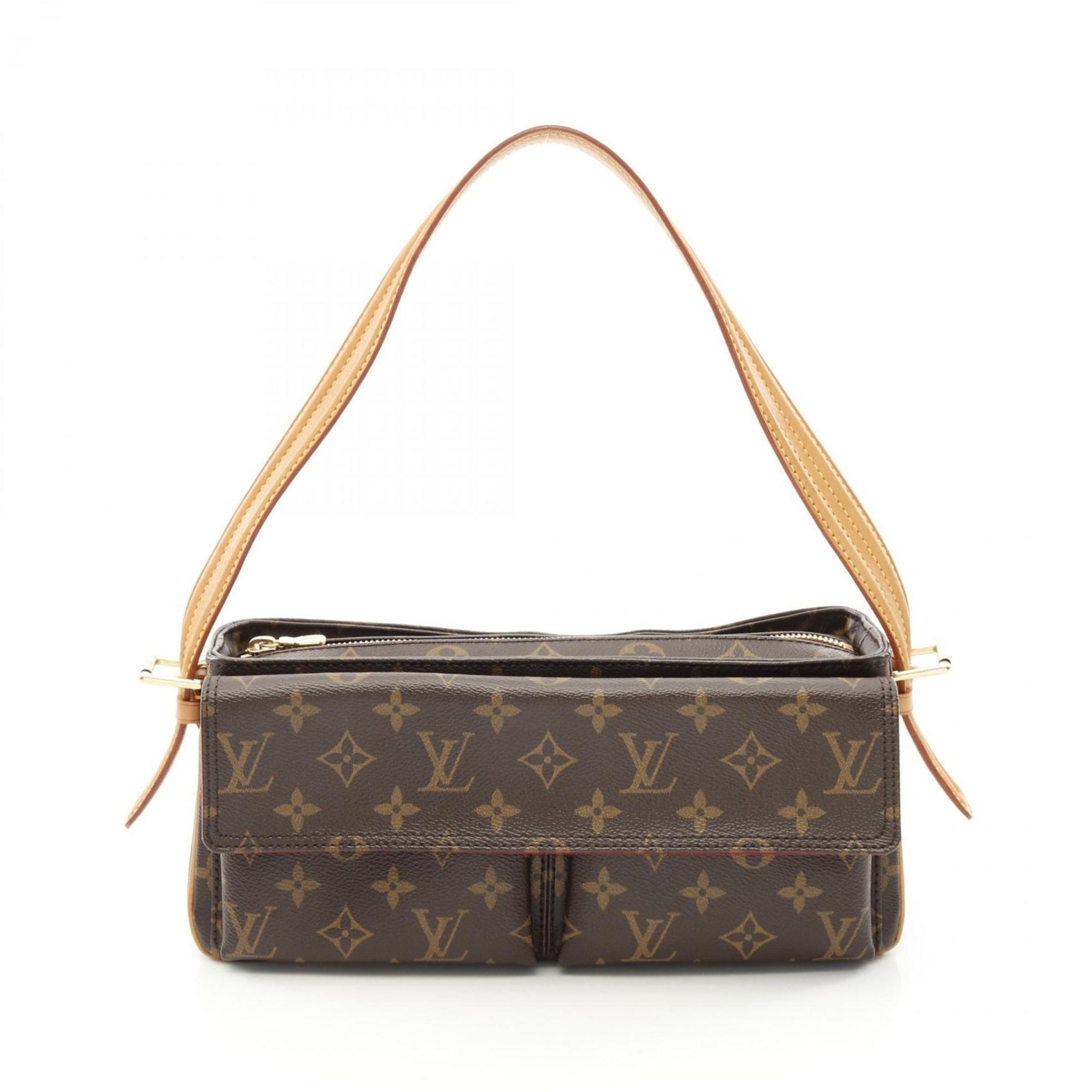 Louis Vuitton Viva Cite MM Monogram Shoulder Bag Coated Canvas Leather