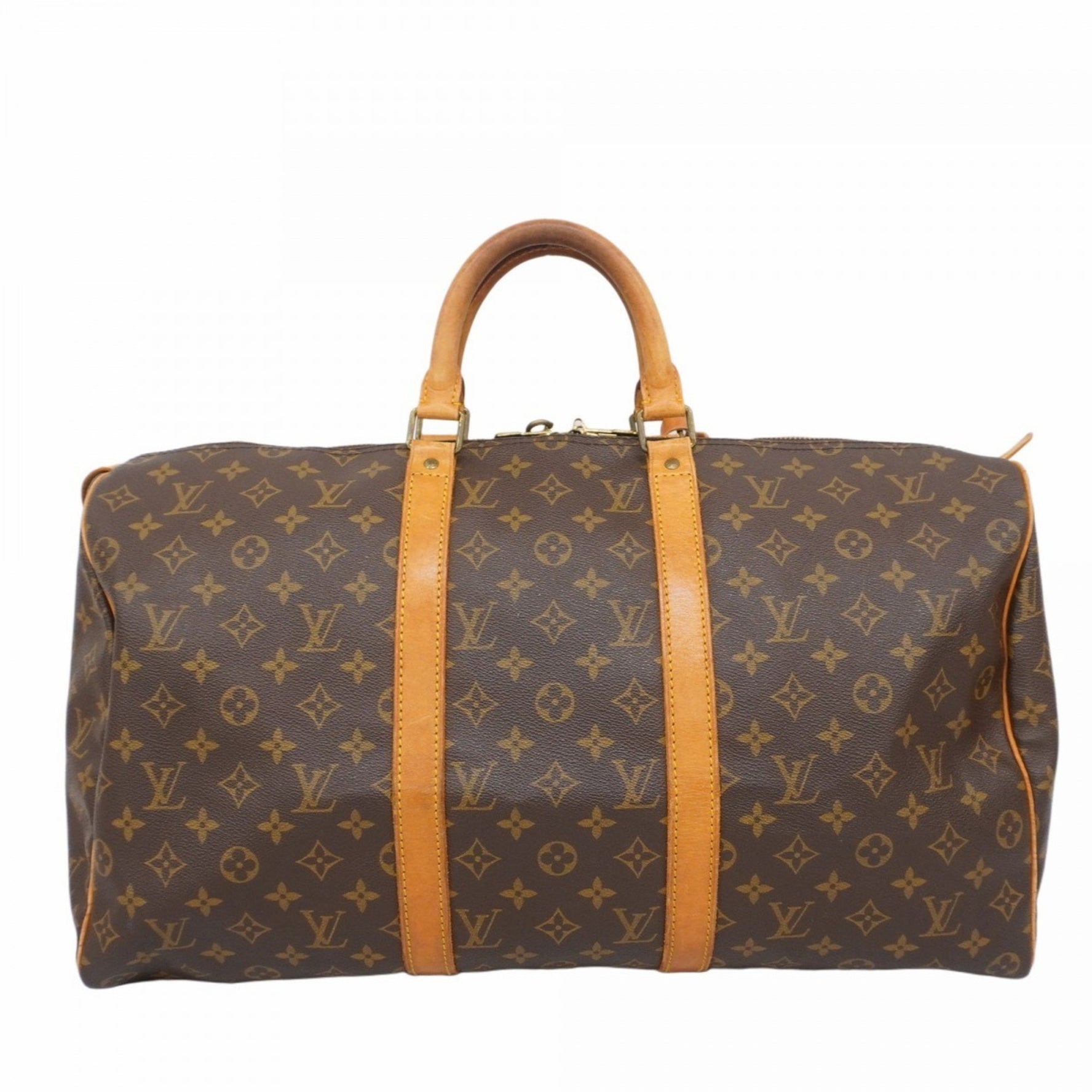 Louis Vuitton Monogram Keepall 50 Boston Bag M41426 Brown Men's/Women's P1210169