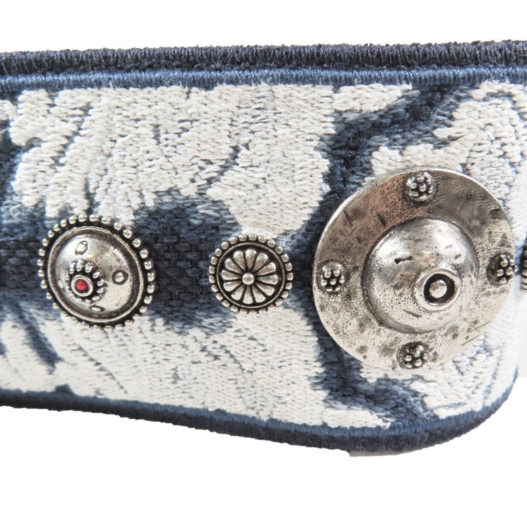 Christian Dior Wide Shoulder Strap Bag Concho Medallion Embroidered All-over Pattern Accessory