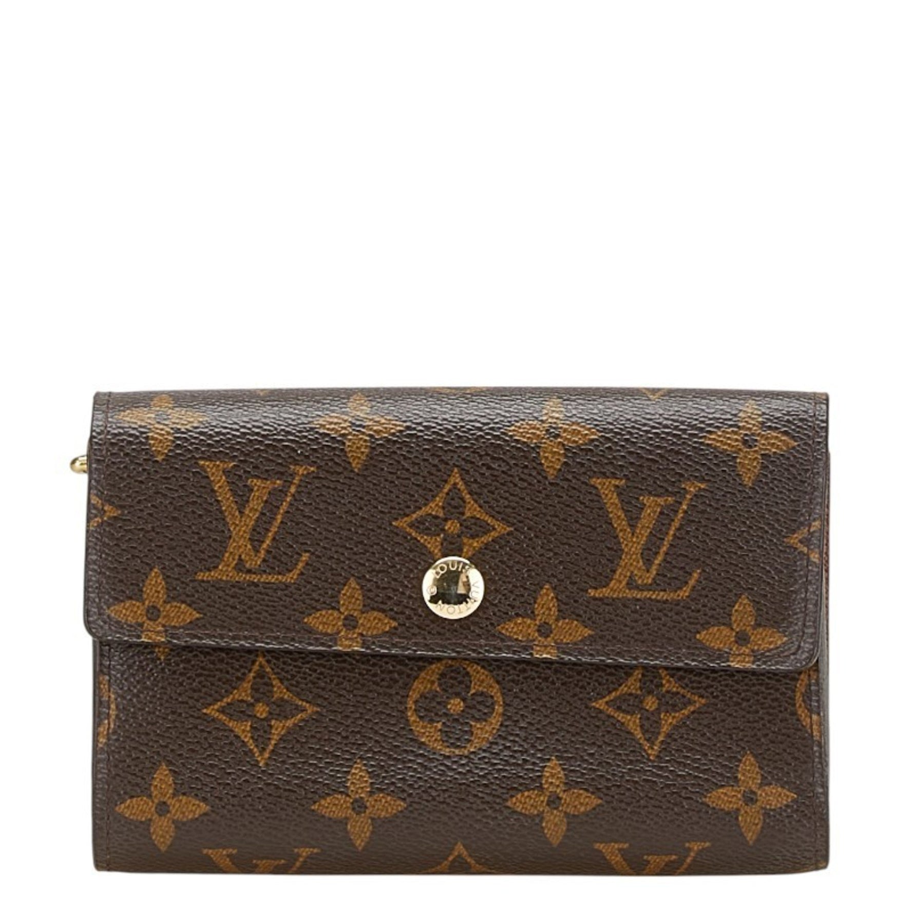 Louis Vuitton Monogram Portefeuille Alexandra Bi-fold Wallet Brown PVC