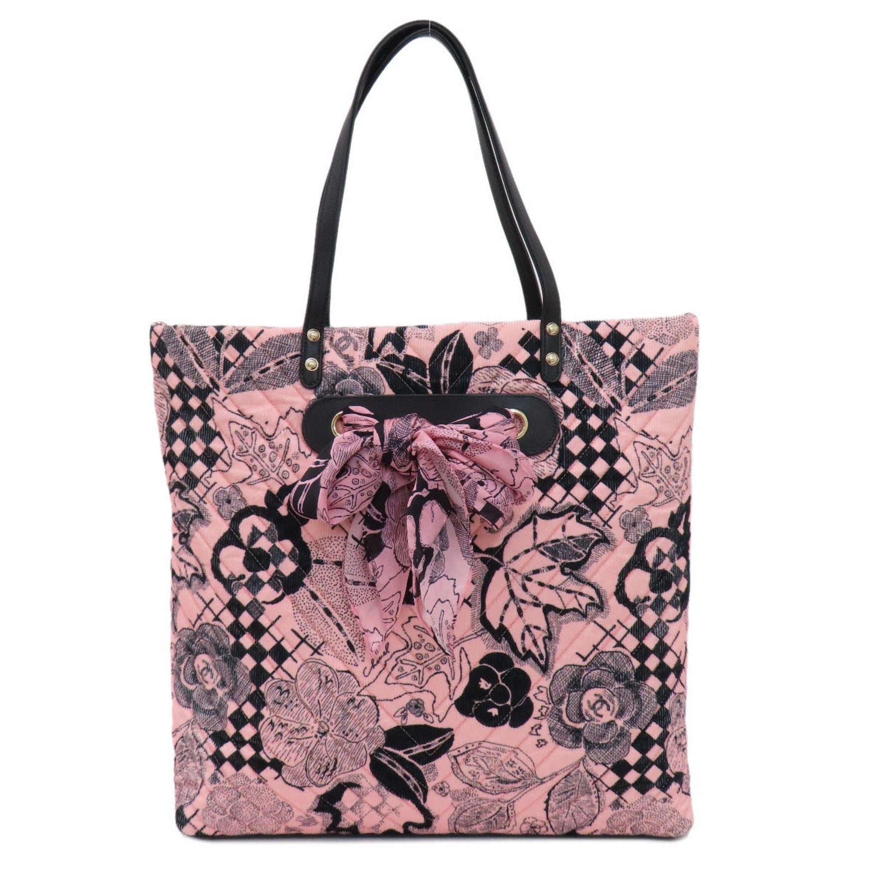 CHANEL Camellia Tote Bag Cotton