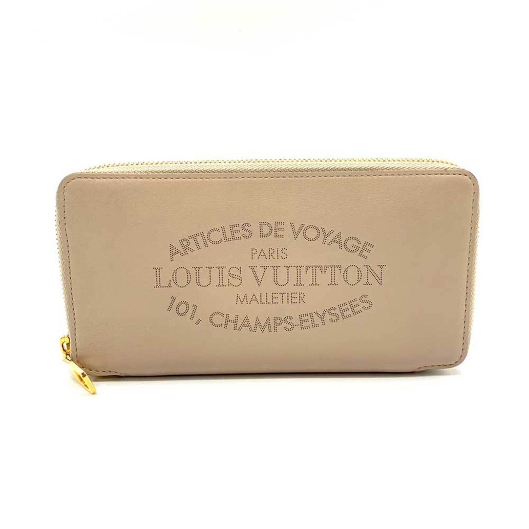 Louis Vuitton Wallet Portofeuillena Gale Parnasea Long Round Goatskin Leather LOUISVUITTON