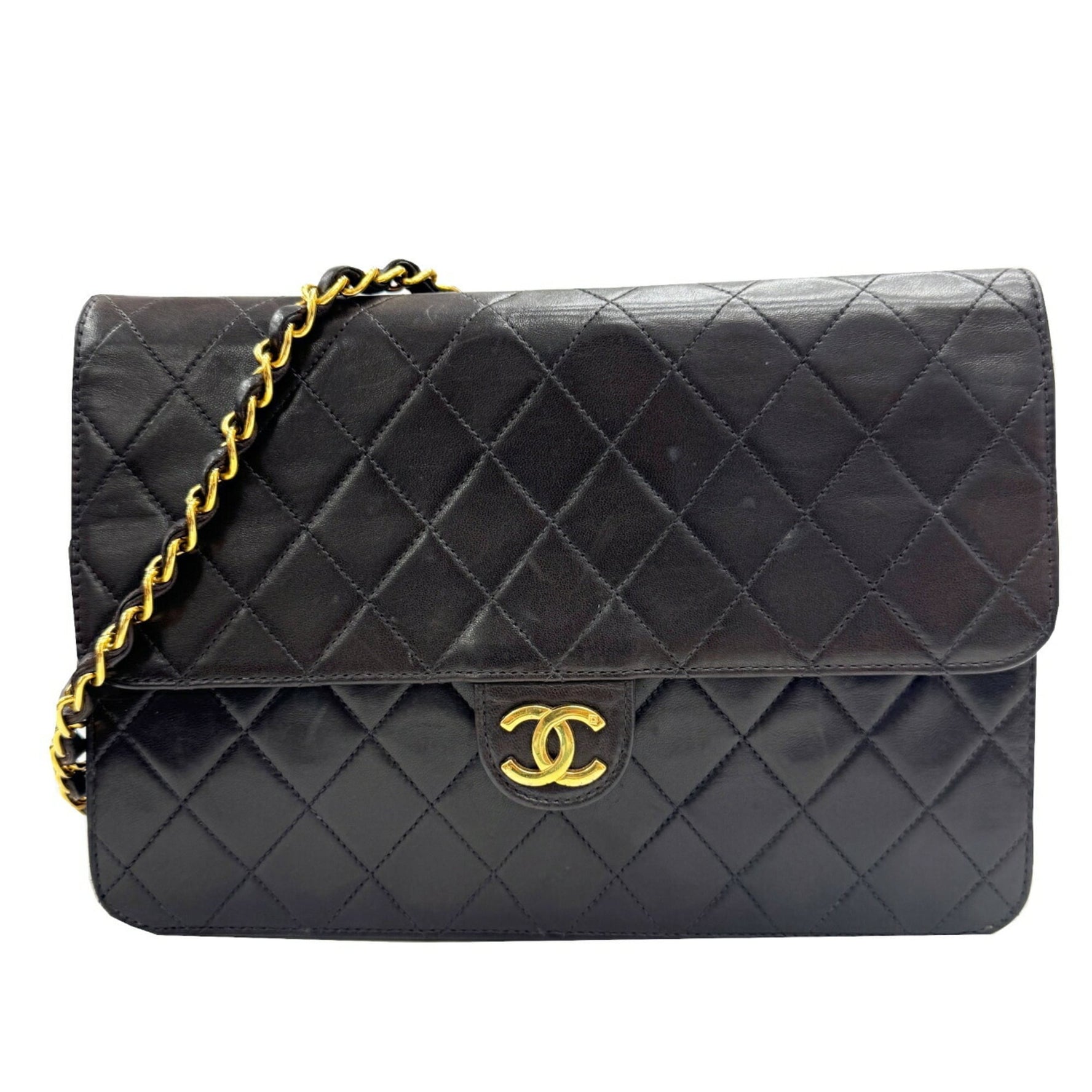 CHANEL Matelasse 25 Push Lock No. 4 Coco Mark Shoulder Bag with Chain
