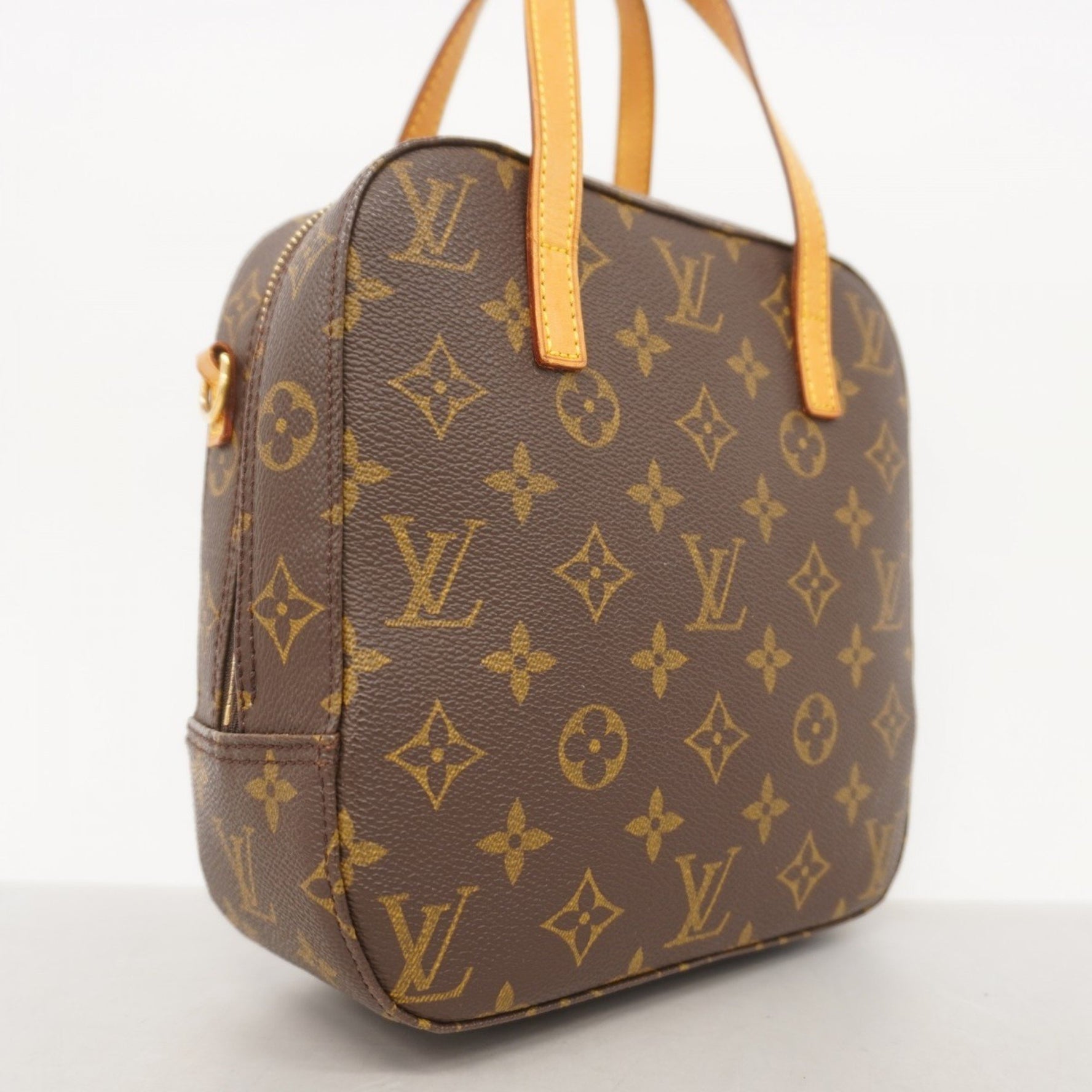 Louis Vuitton Monogram Spontini Handbag M47500 Brown Women's