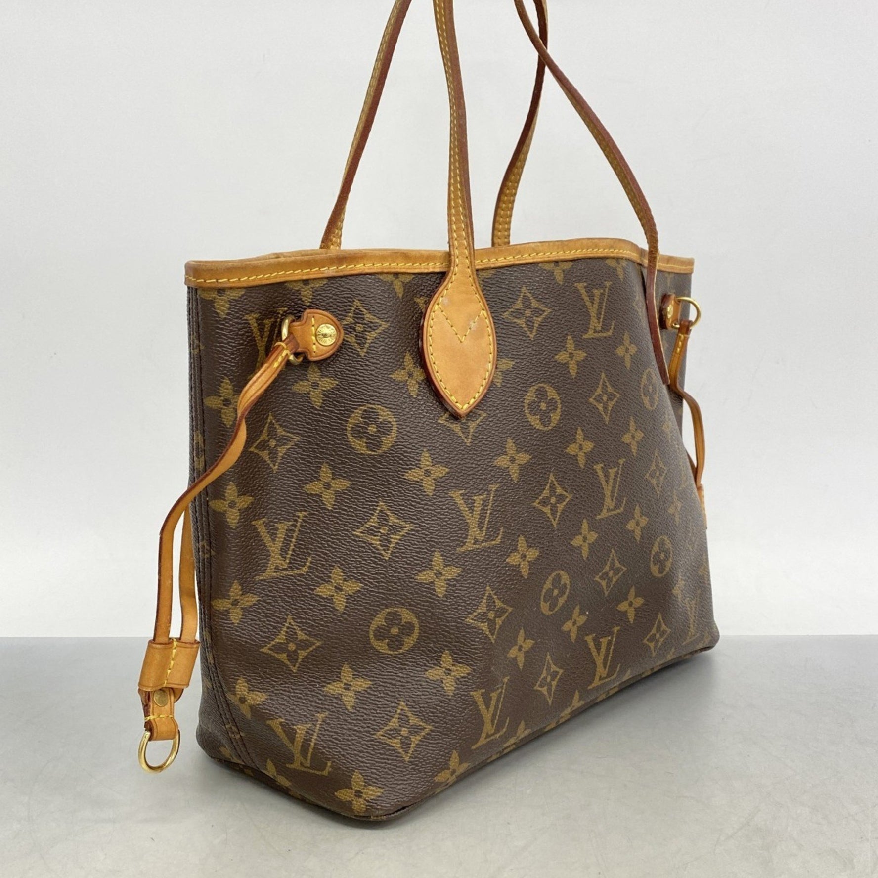 Louis Vuitton Monogram Neverfull PM Tote Bag Brown/Fuchsia