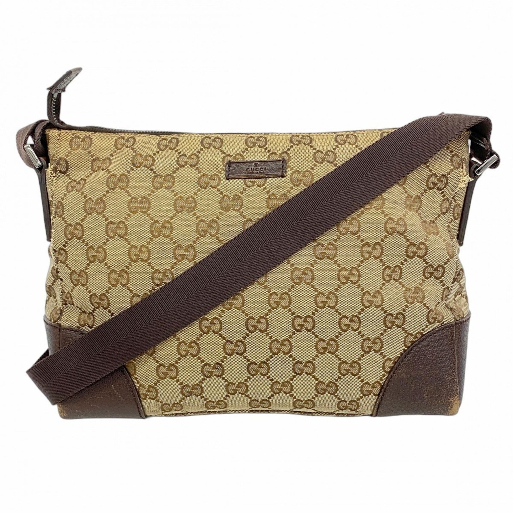 Gucci GG Canvas Shoulder Bag Brown Women's P1196990