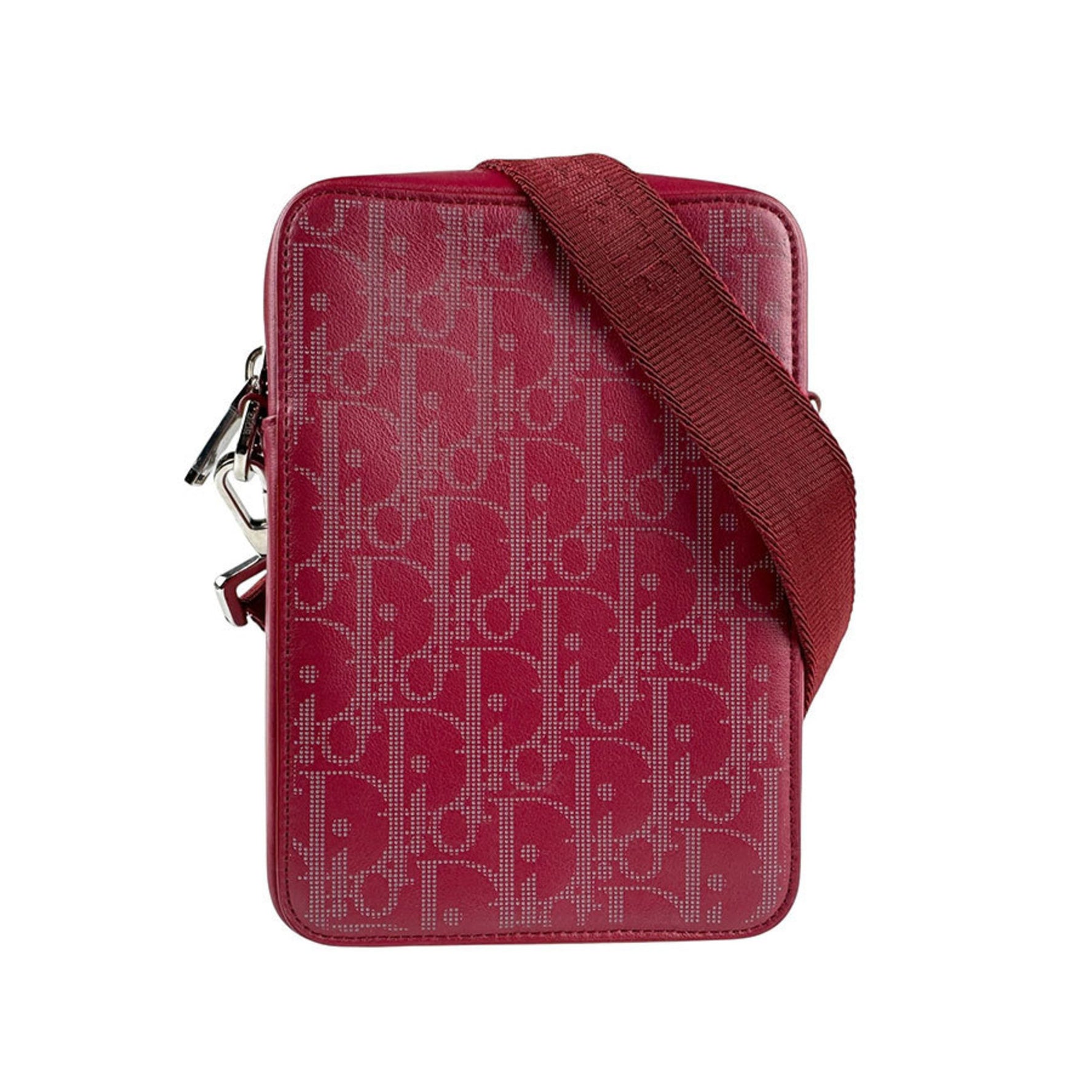 Christian Dior Shoulder Bag Leather Red Men's