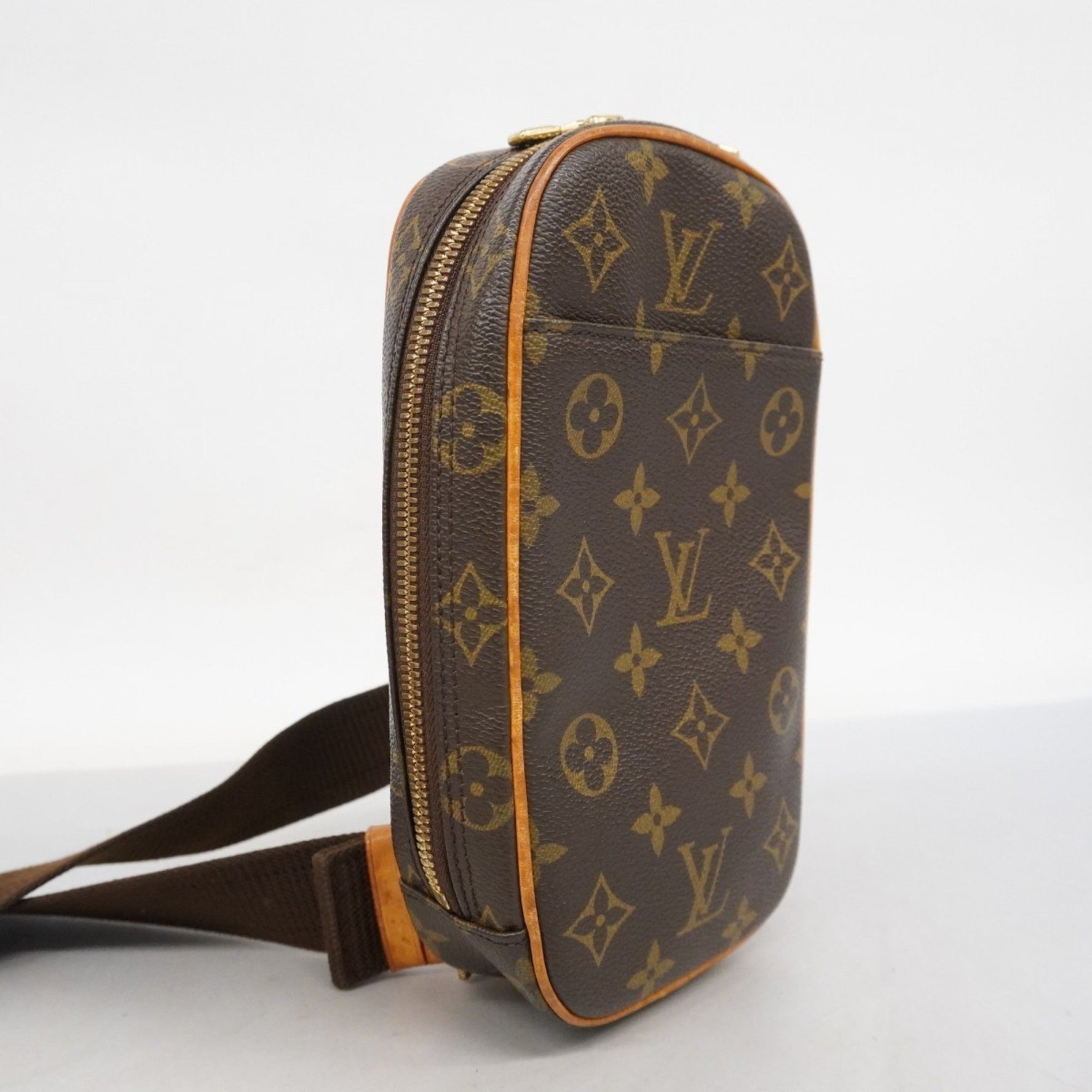 Louis Vuitton Monogram Pochette Ganju Body Bag M51870 Brown Men's and Women's