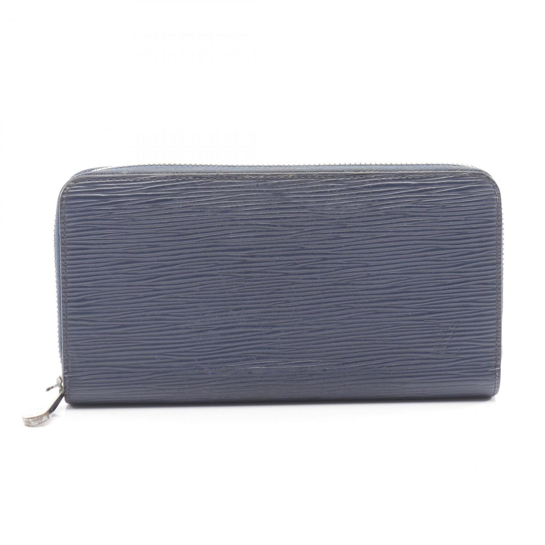 Louis Vuitton Zippy Wallet, Round Long Leather, Epi Blue, Men's/Women's