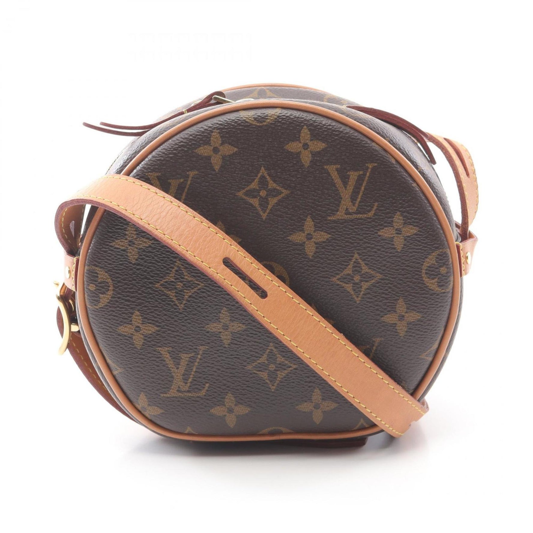 Louis Vuitton Boite Chapeau Souple PM Shoulder Bag Coated Canvas Leather Monogram Brown