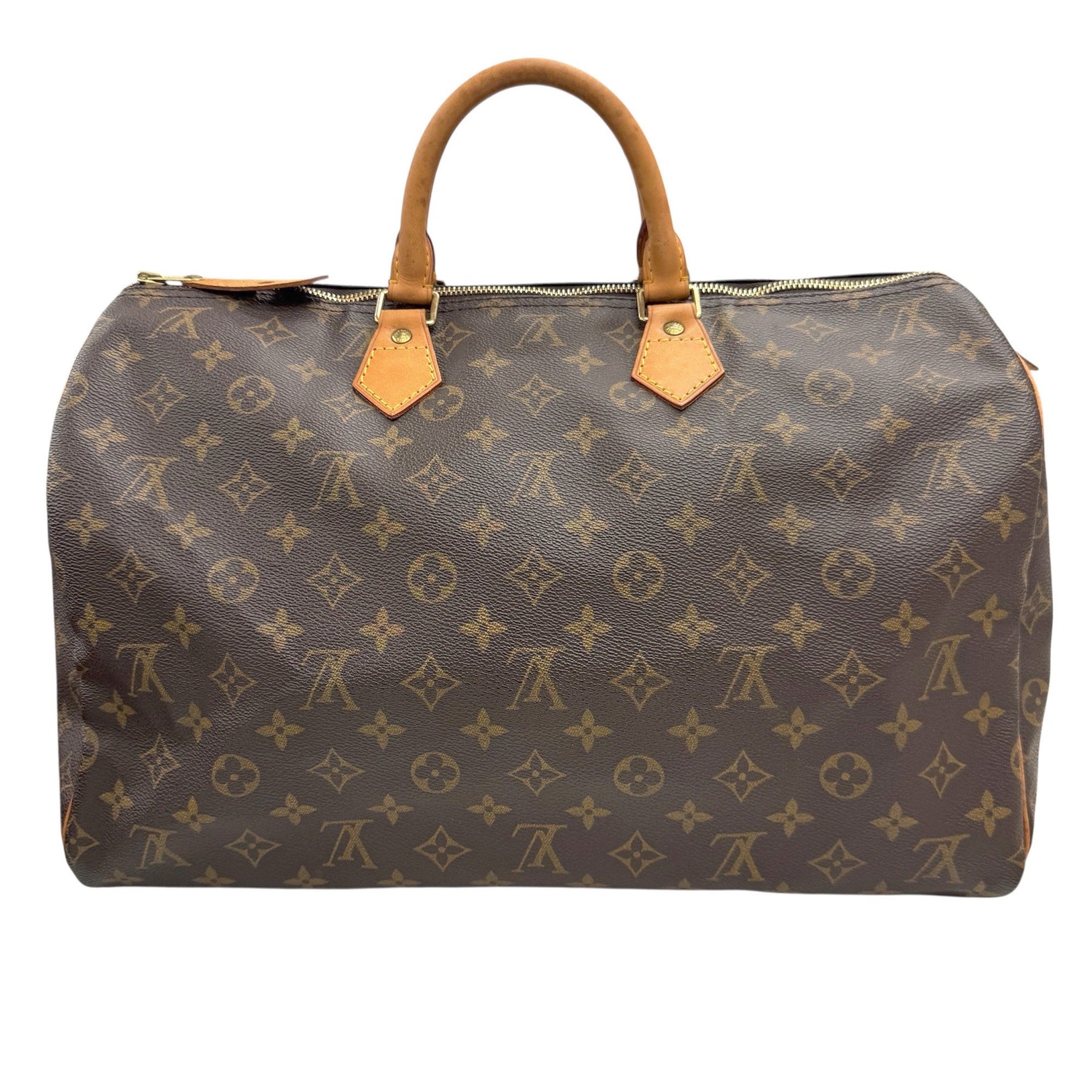 LOUIS VUITTON Speedy 40 Handbag/Boston Bag Monogram Brown for Men and Women
