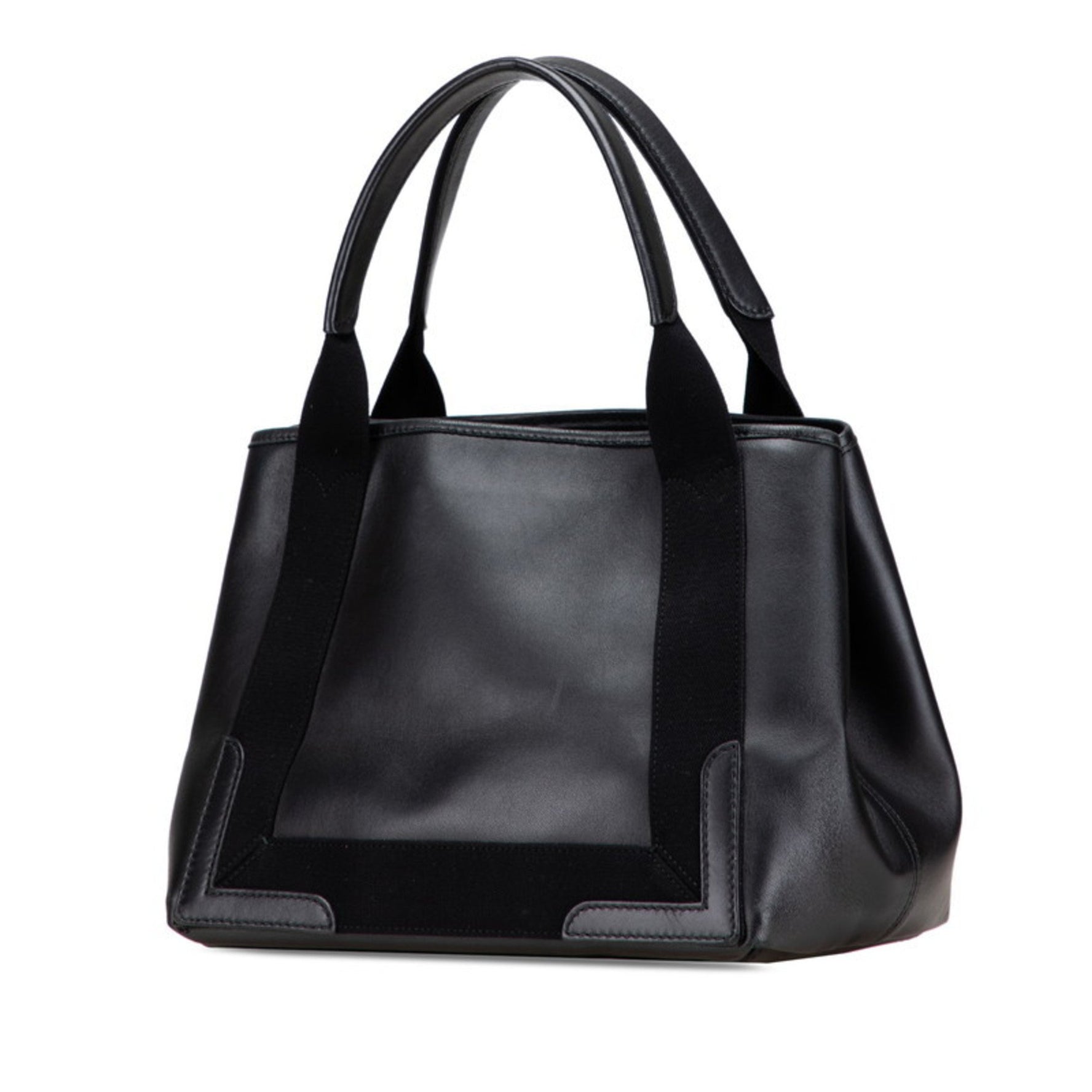 Balenciaga Navy Cabas S Handbag Leather