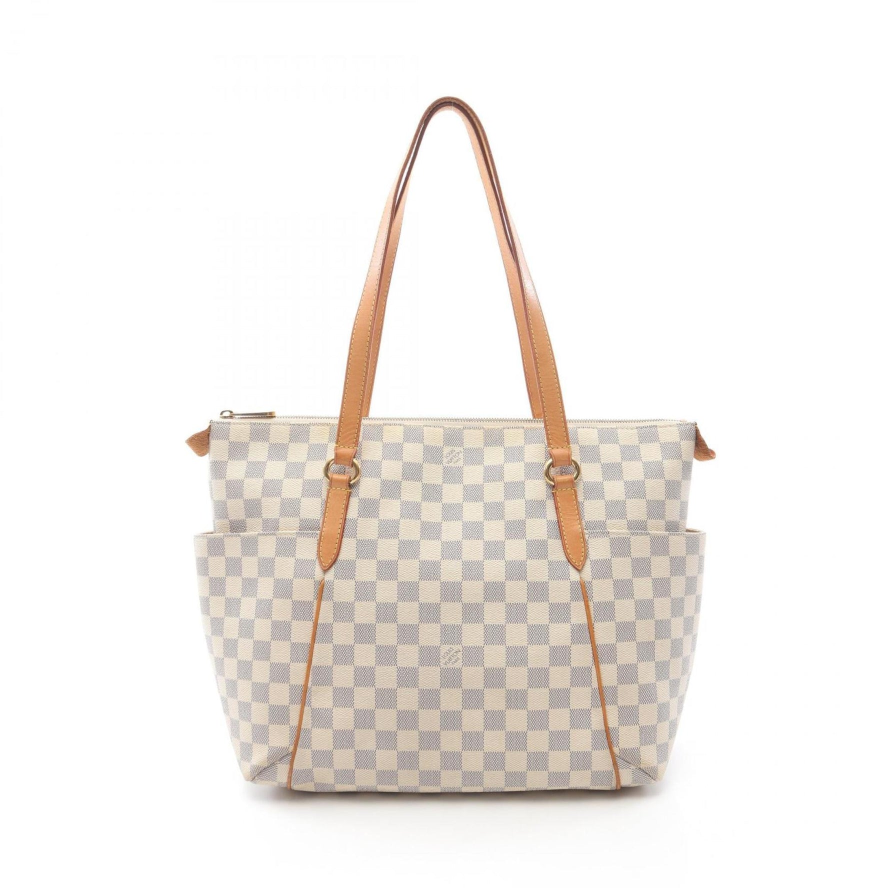 Louis Vuitton Totally MM Tote Bag, Coated Canvas and Leather, Damier Azur