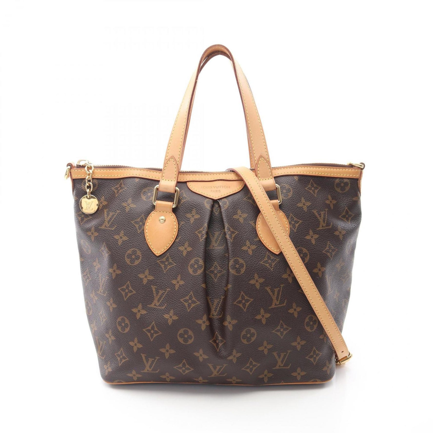 Louis Vuitton Palermo PM Handbag Coated Canvas Leather Monogram