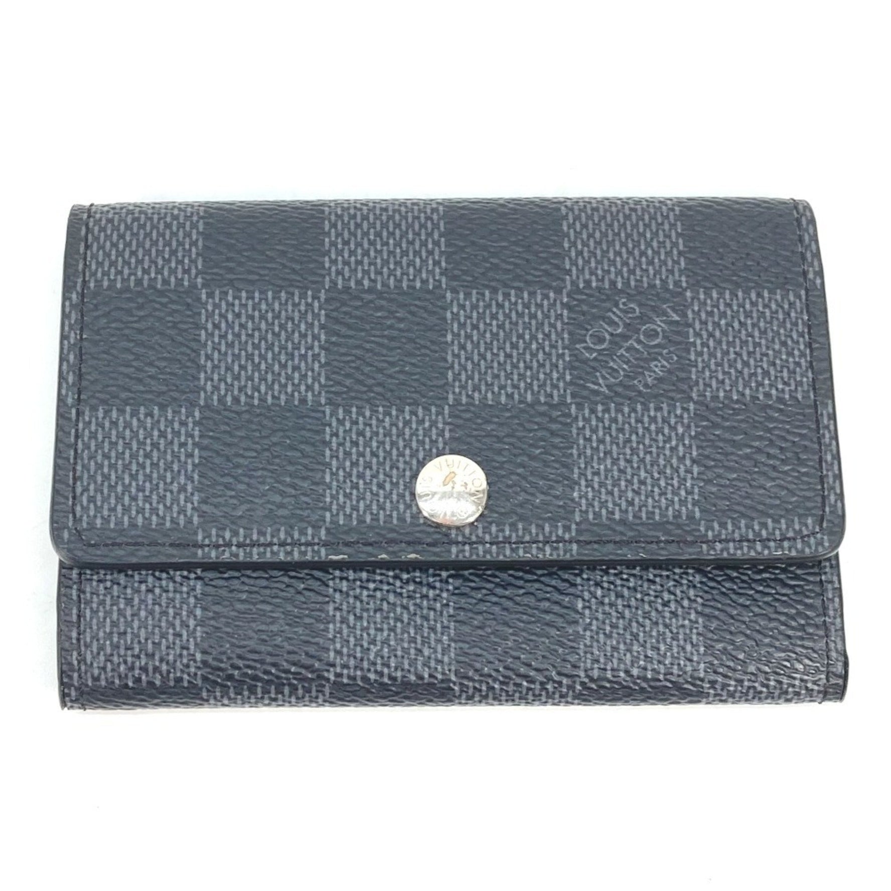 Louis Vuitton Damier Graphite Multicle 6 key case canvas Men's