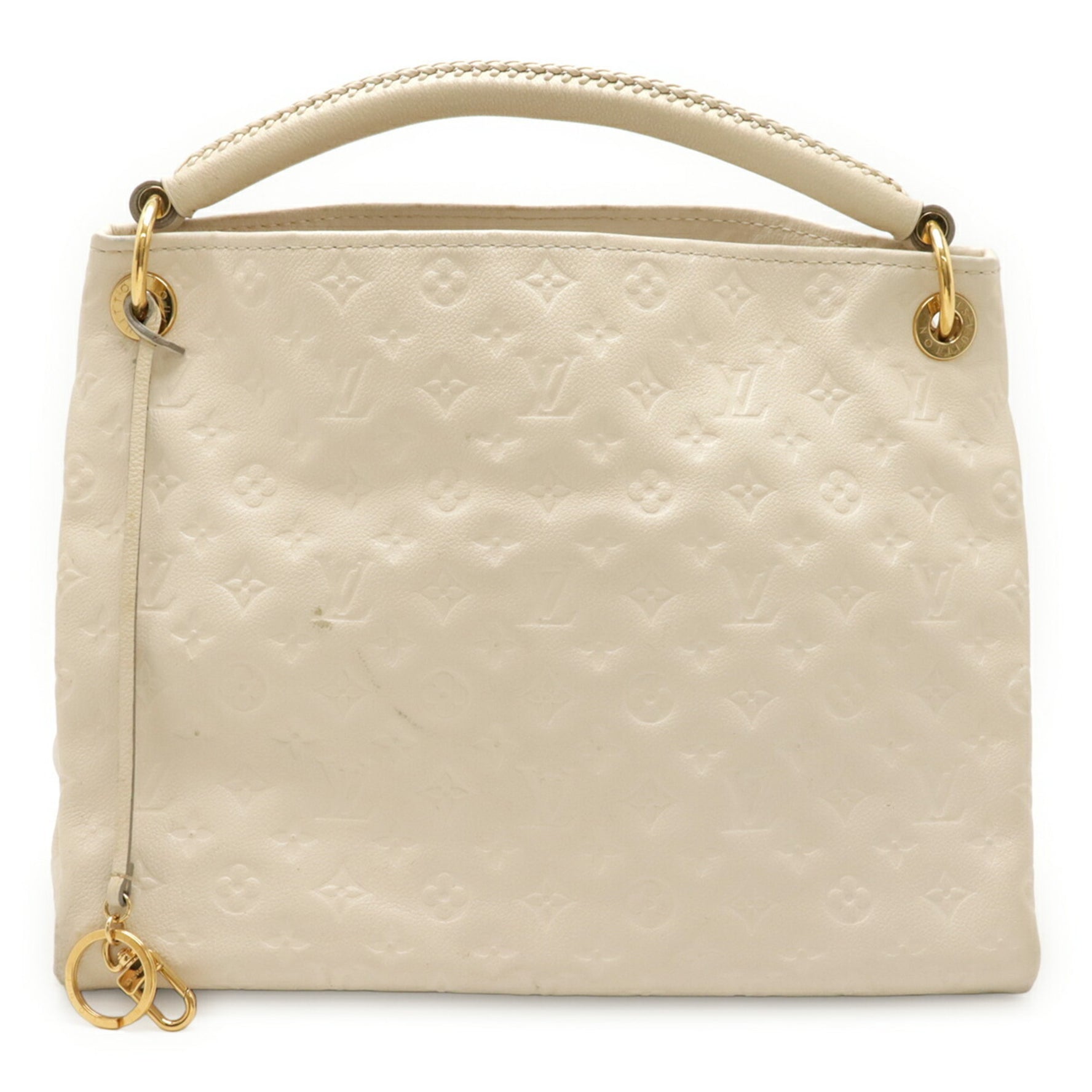 Louis Vuitton Monogram Empreinte Artsy MM Shoulder Bag/Tote Bag in Neige/White/Ivory