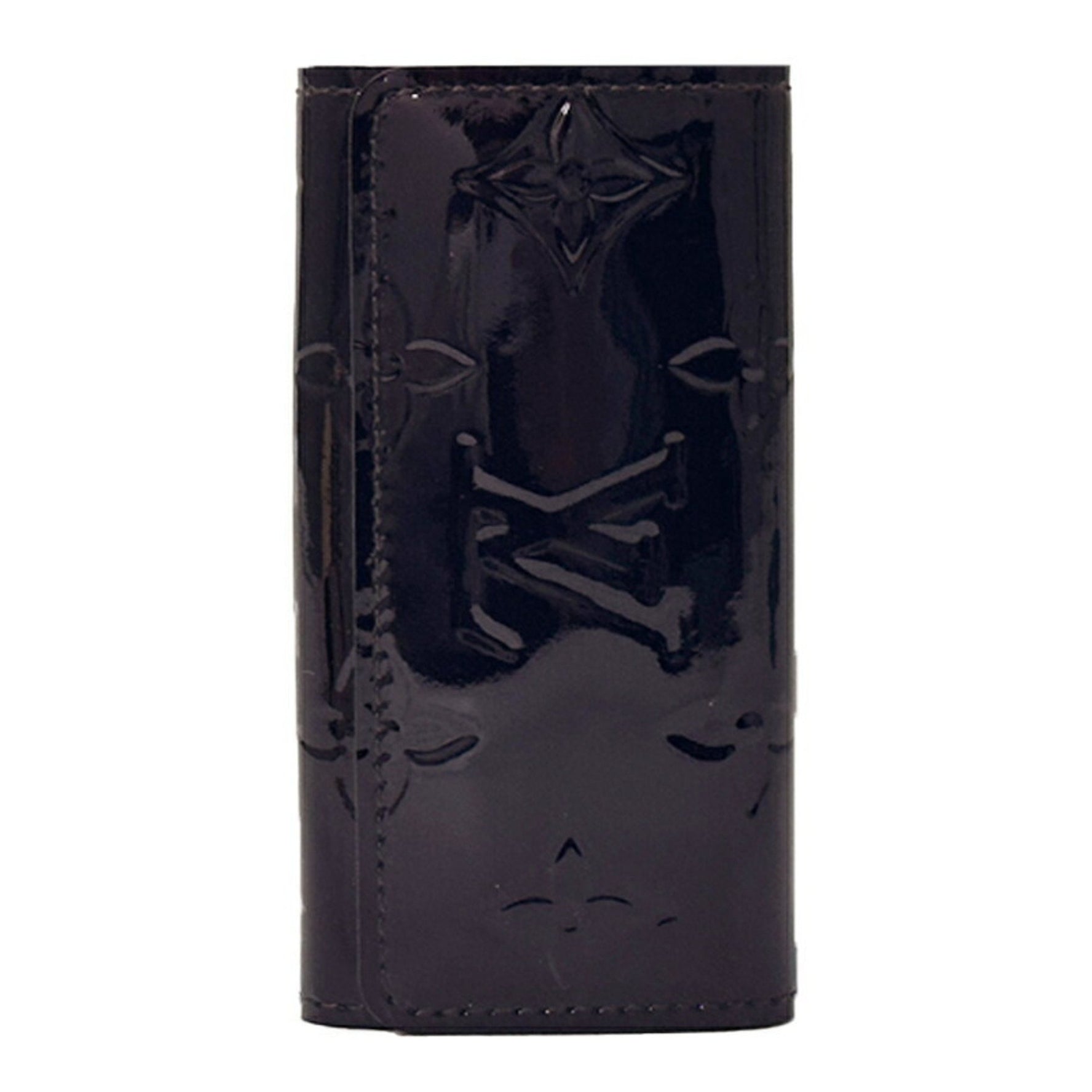 Louis Vuitton Key Case Monogram Vernis Multicle 4 Wine Red Burgundy